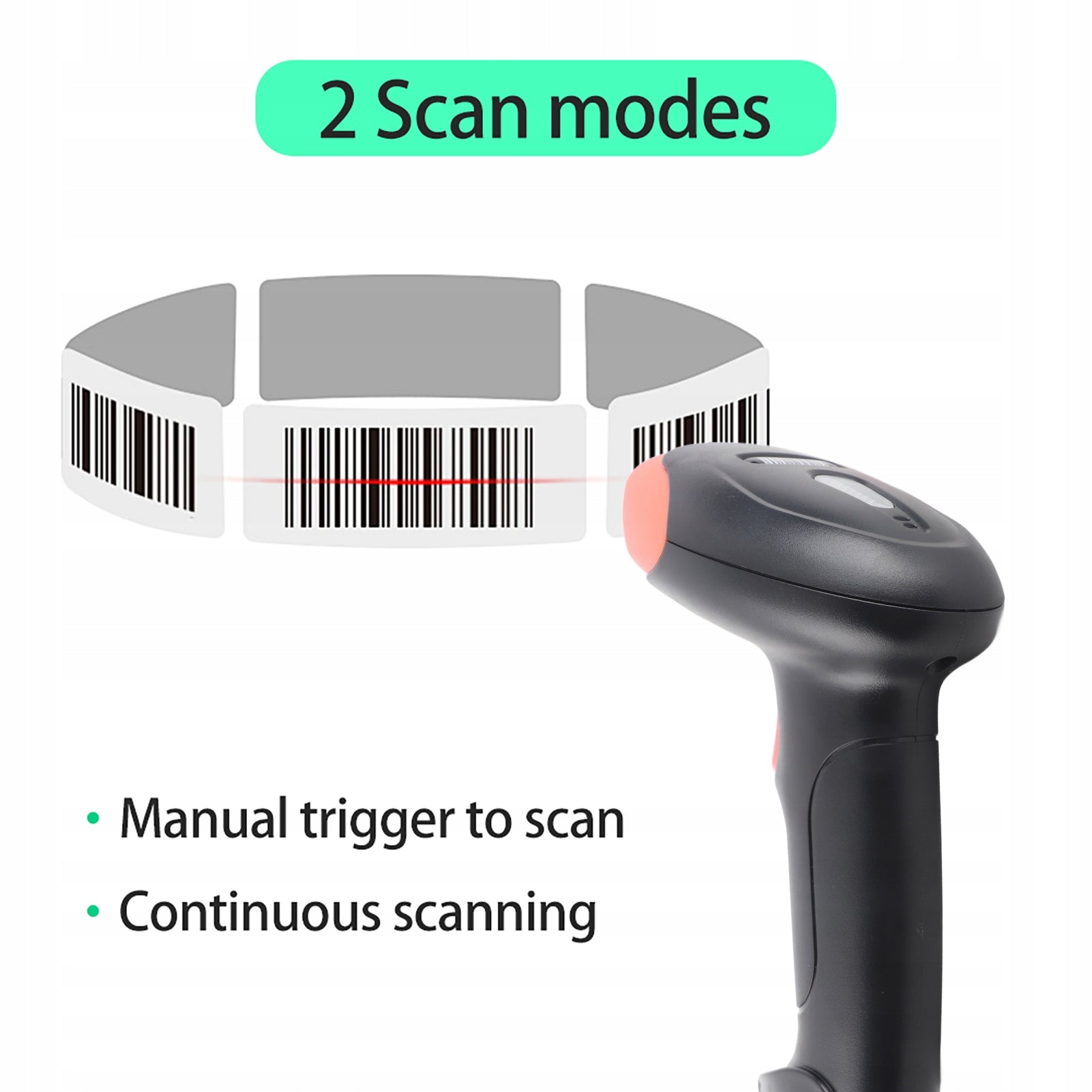 Handheld 1D/2D /QR Barcode Scanner 2.4G Wireless F6 Brand no brand