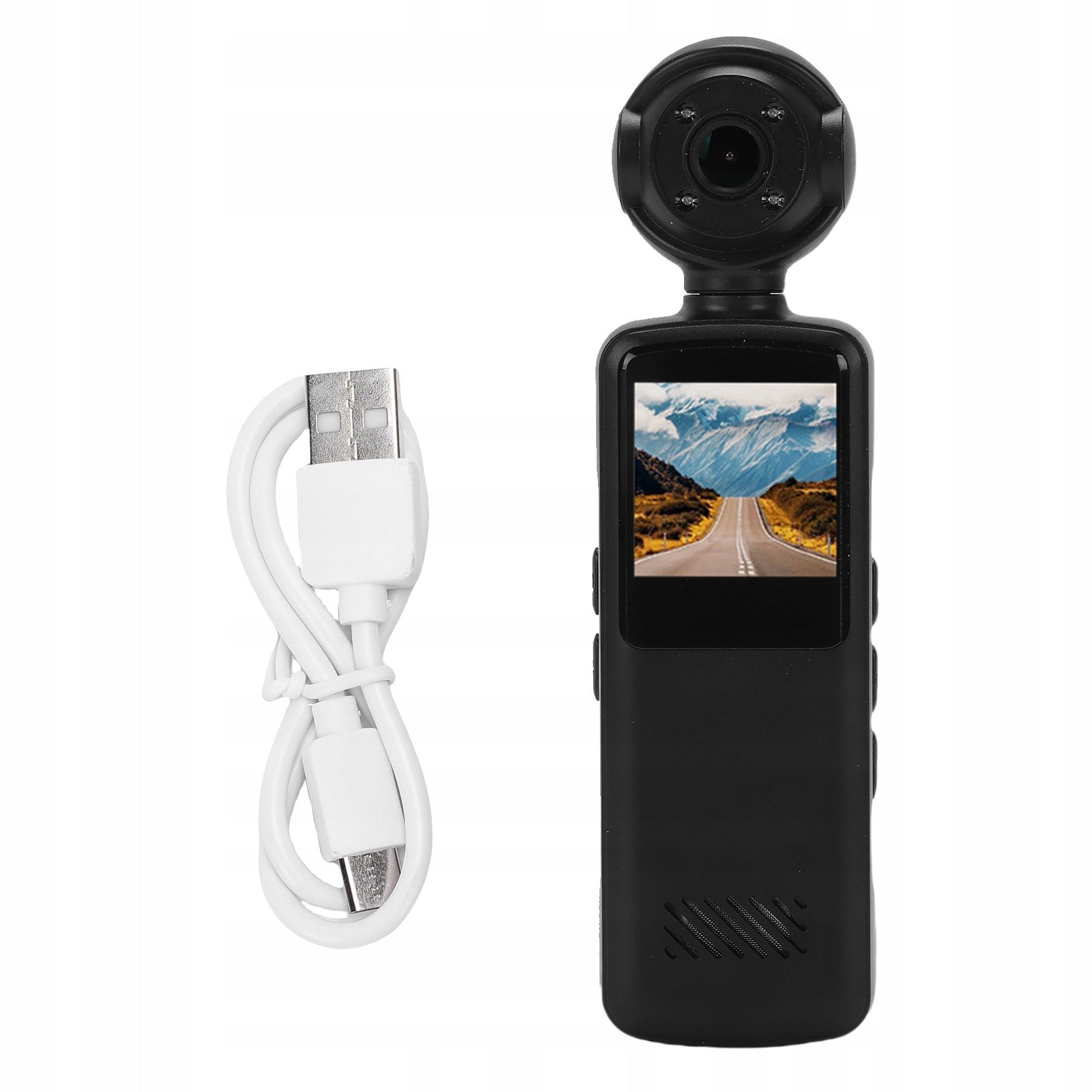 Handheld Action Camera 1080P HD 180° Rotating Head WiFi Electronic ZE