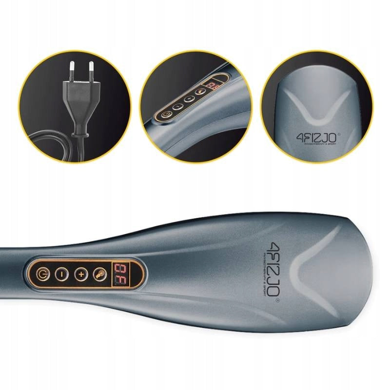 Handheld Back Body Massager Vibration Massage Long Stick 4FIZJO - Grey Medical device no