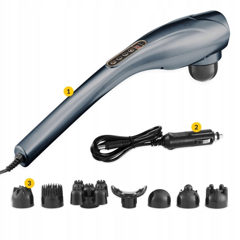 Handheld Back Body Massager Vibration Massage Long Stick 4FIZJO - Grey Packaging status original