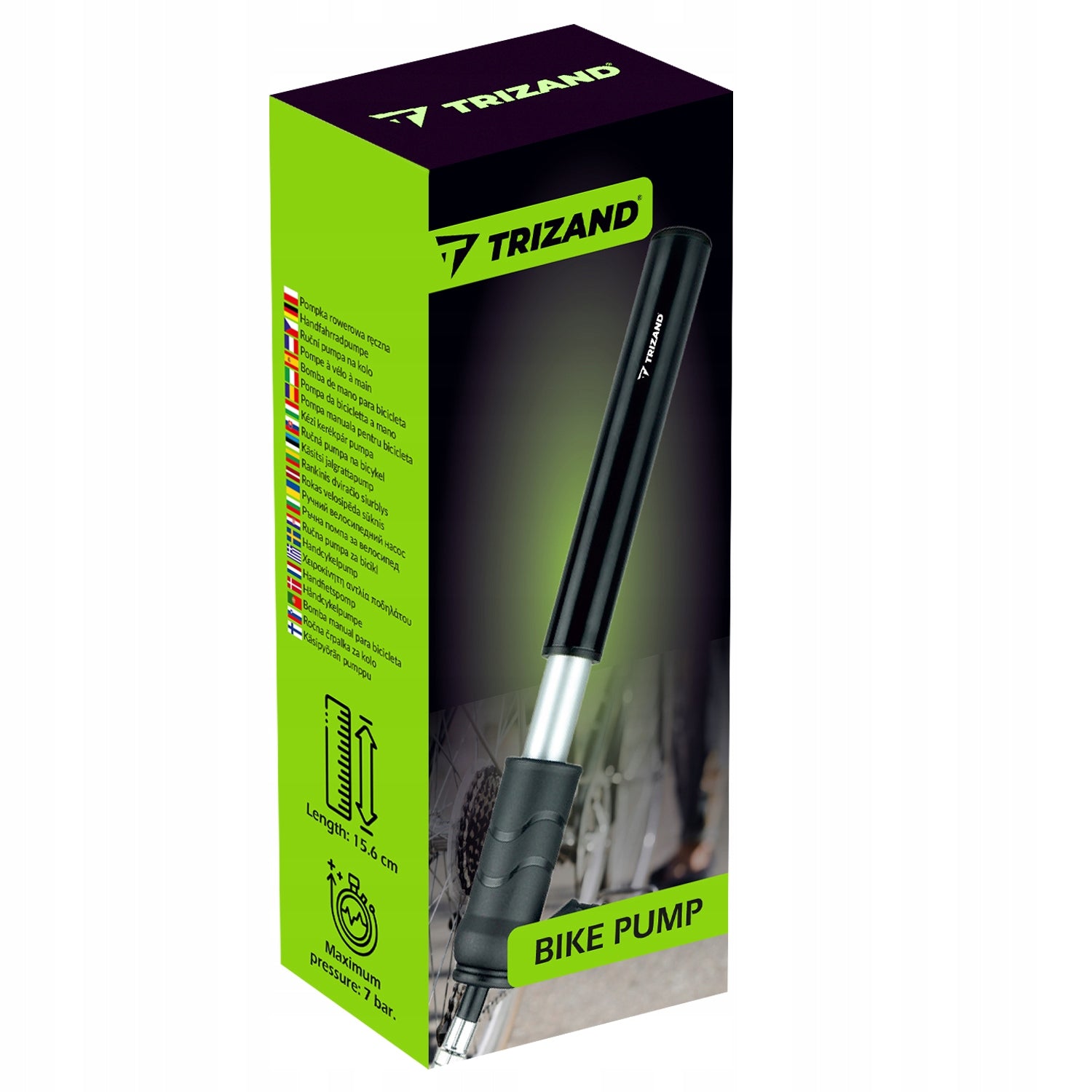 Handheld Bicycle Pump for Scooter Bike Trizand Black Color black