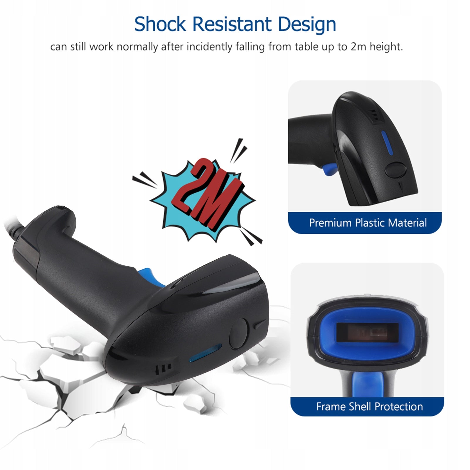 Handheld CCD Barcode Scanner Automatic Wired PA Reader Brand no brand