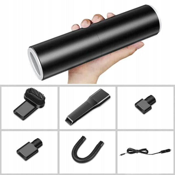 Handheld Car Vacuum Cleaner Powerful + Tips Dominant color black