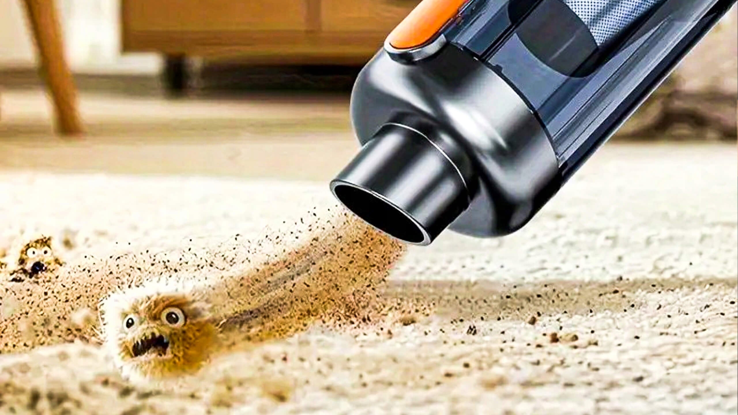 Handheld Cordless Car Vacuum Cleaner for Car Rechargeable USB 17 kPa Power supply rechargeable battery