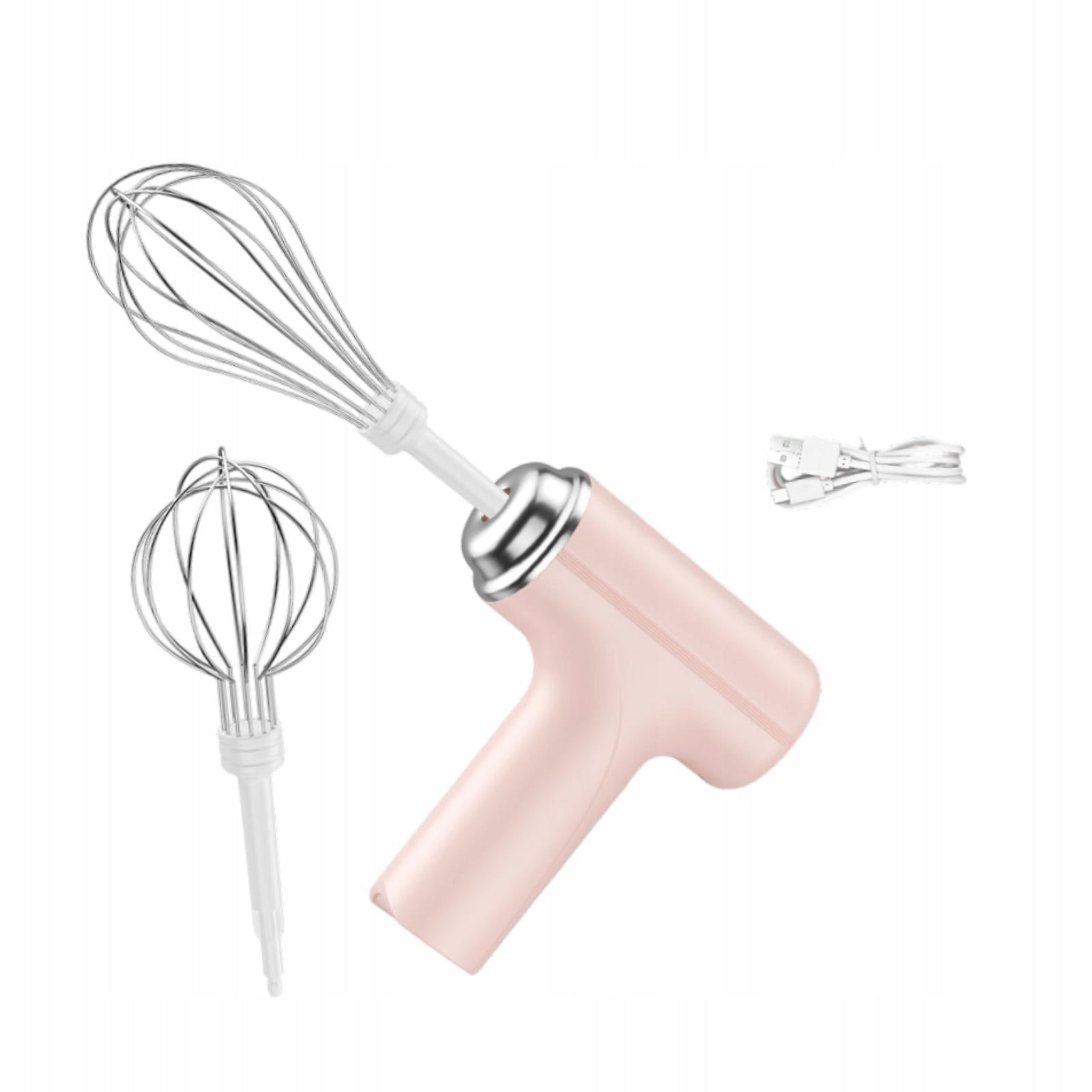 Handheld Egg Beater Egg Mixing Tool Small Mixer Kitchen Pink Double Head Power rating 20000 W