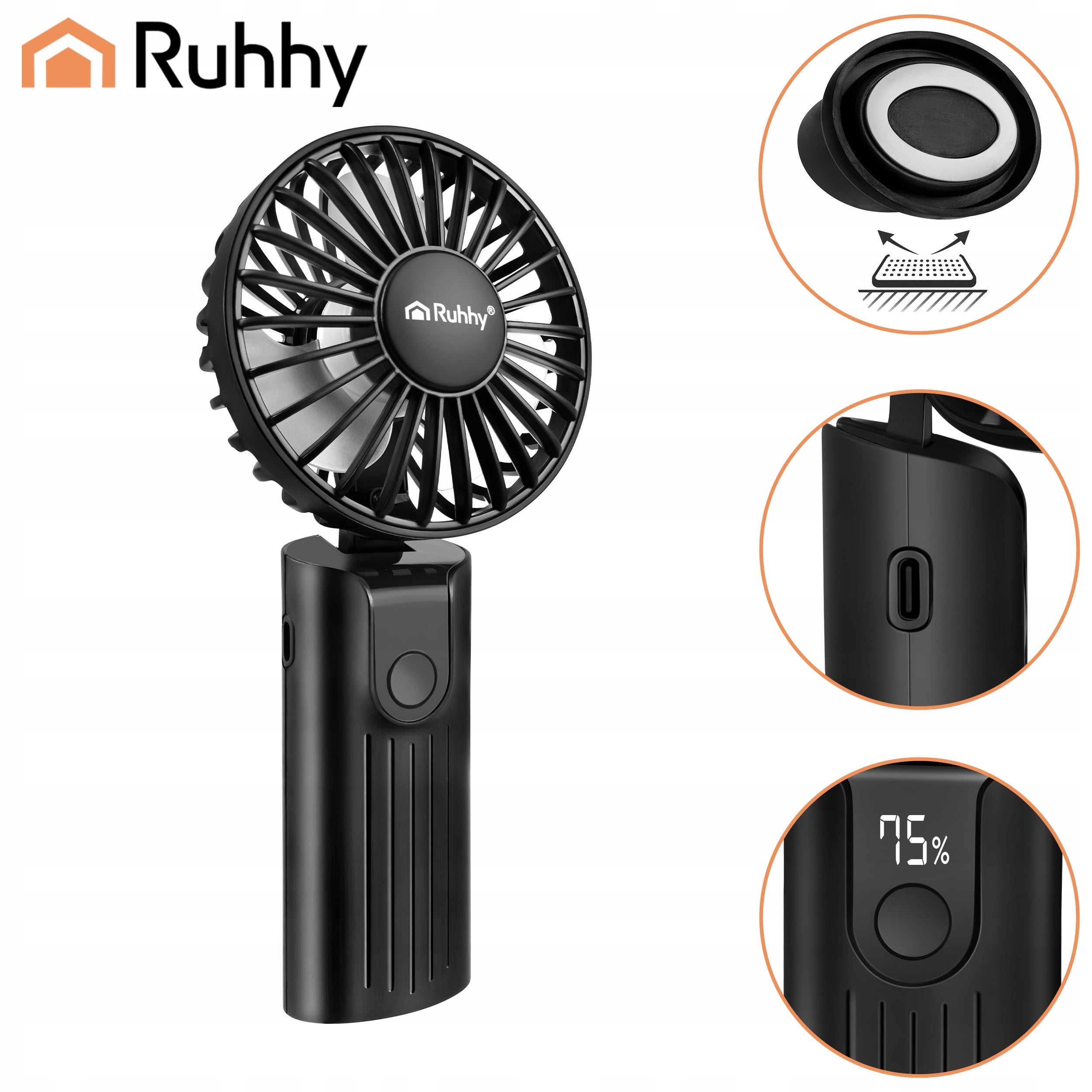 Handheld Fan Mini Black Ruhhy Ruhhy Brand not specified