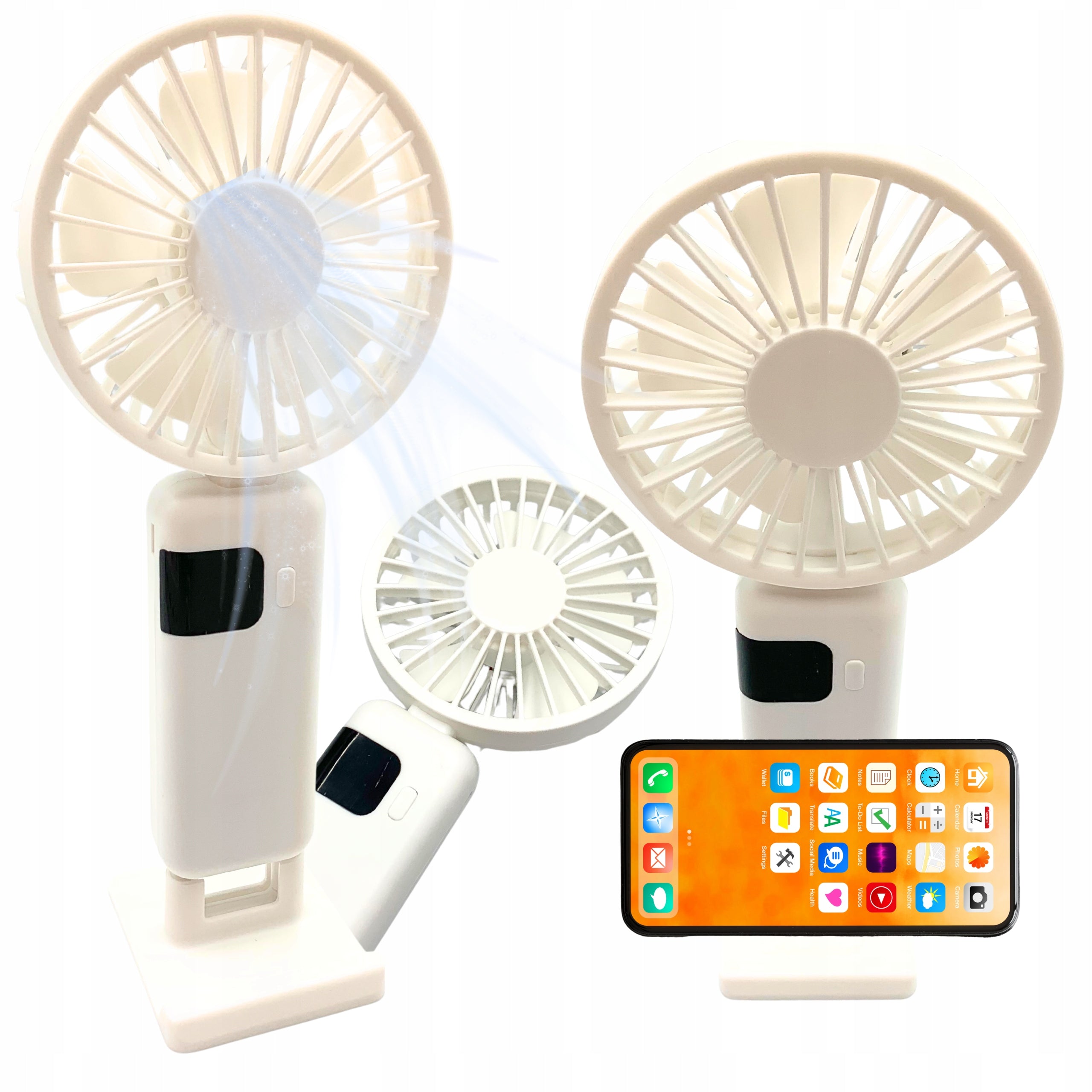 Handheld Fan Windmill Wireless Portable Mini Powerful 3000mAh 8h