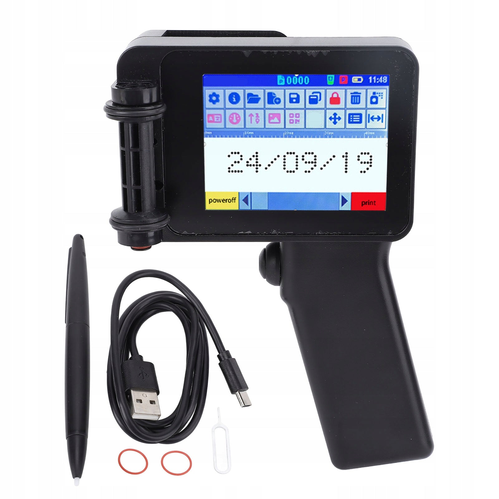 Handheld Inkjet Printer Gun Small Portable With LED HD 4.3in XZ Screen Printing technology other