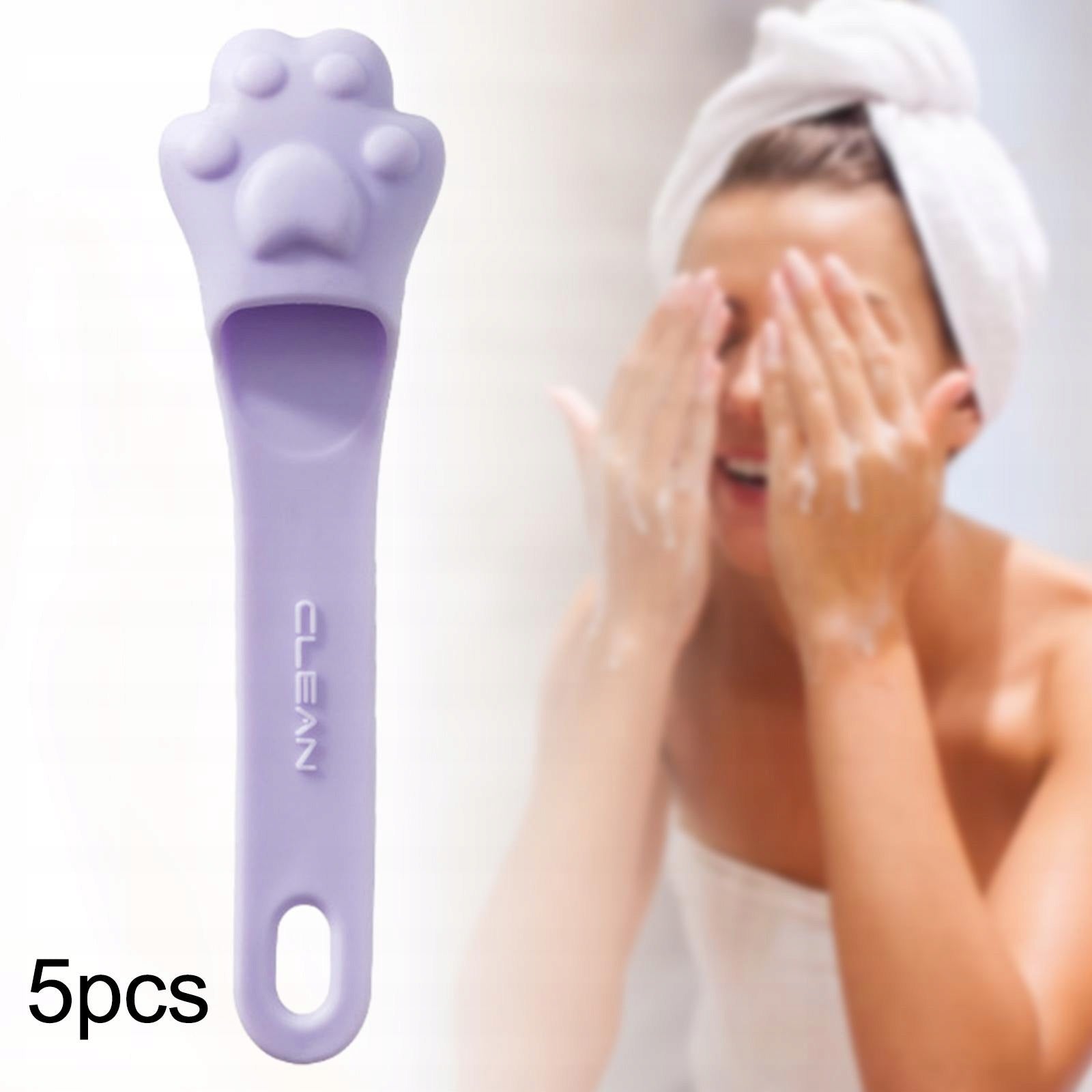 Handheld Manual Facial Cleanser Soft Silicone Face Scrubber Gentle 2 Pcs Medical device no