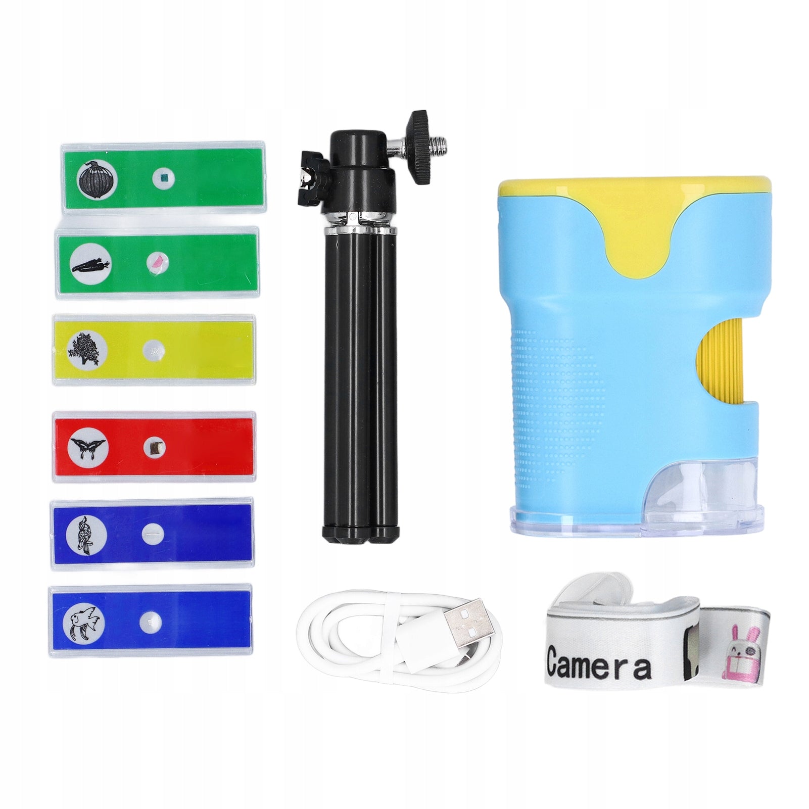 Handheld Microscope, 10MP FHD Portable Handheld Microscope with 6 Sample Slides S