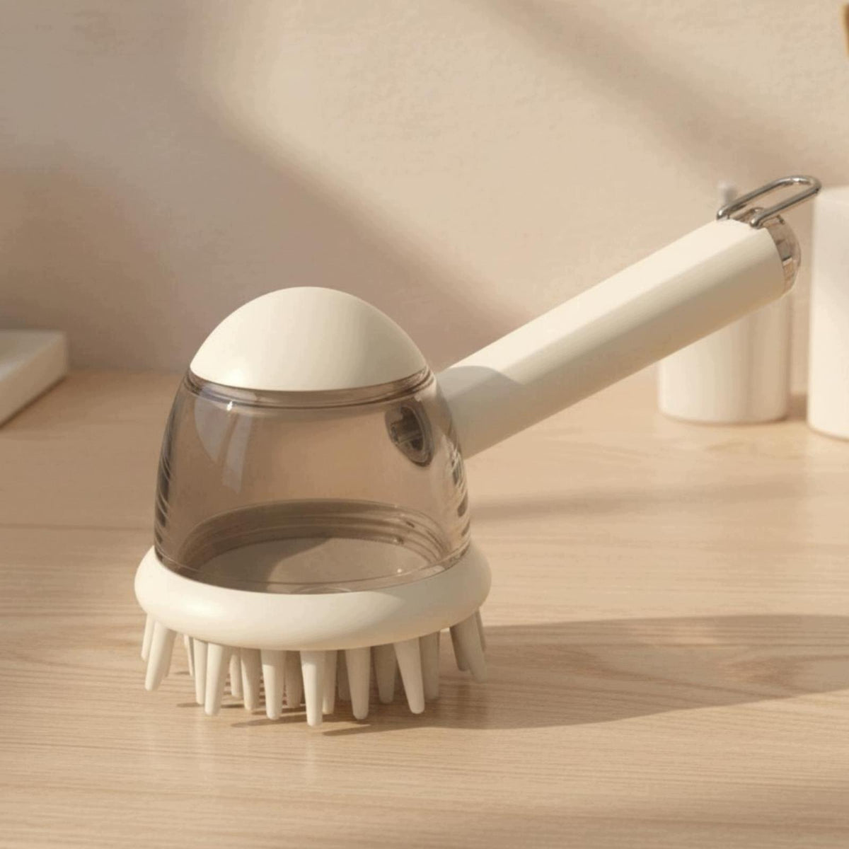 Handheld Shampoo Pet Brush | Soft Silicone Bristles, Liquid Dispensing a Packaging status original