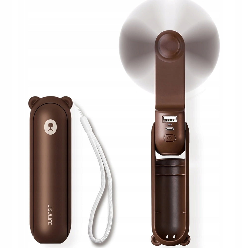 Handheld fan JisuLife + powerbank 4500mAh, desk strong to hand small