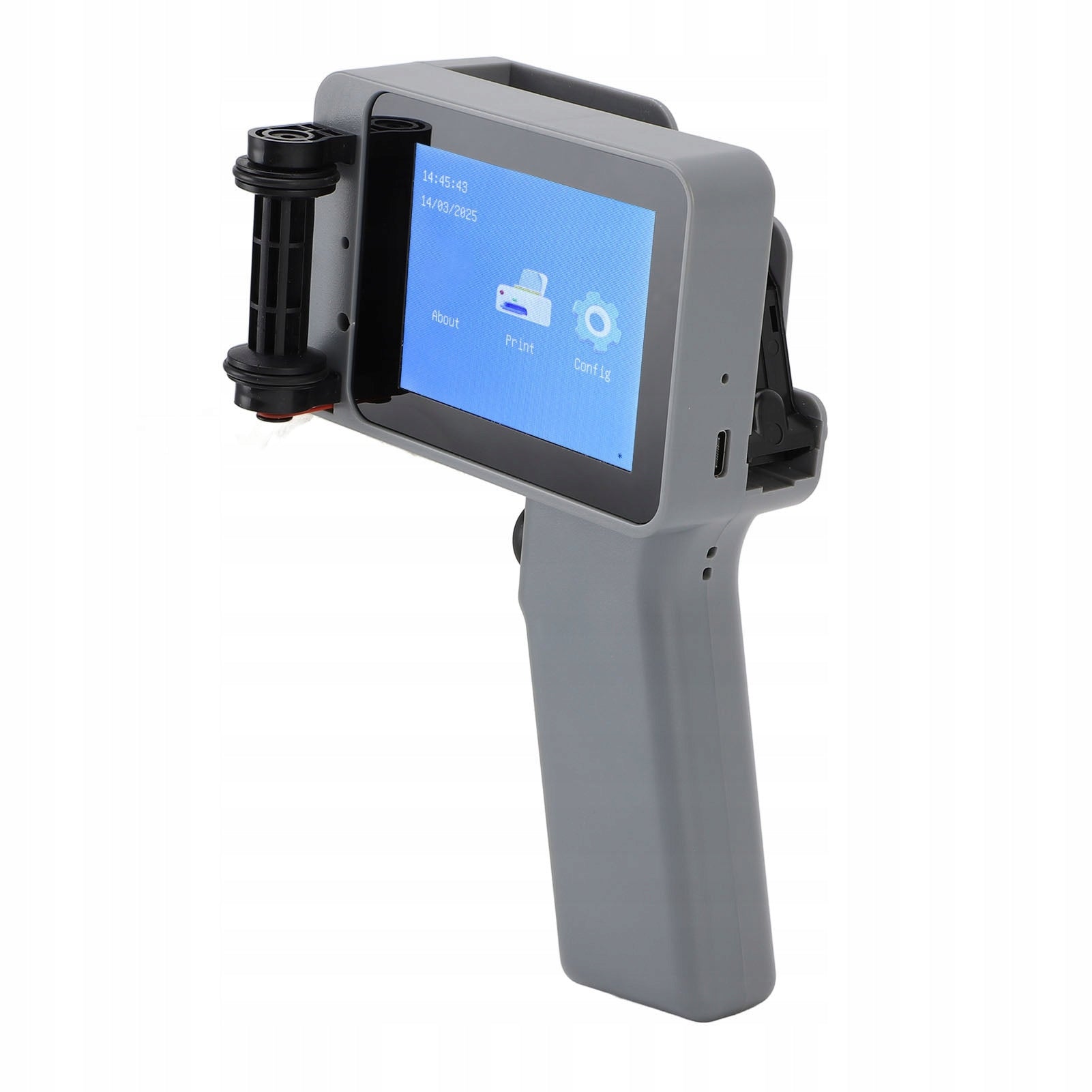Handheld inkjet printer gun, ergonomic, multilingual ekra