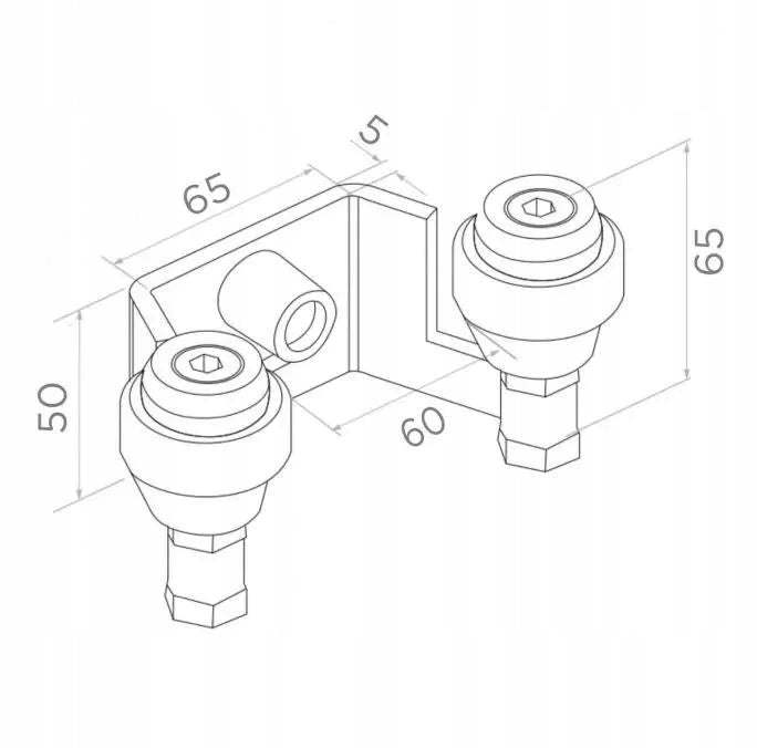 Handle PSG 60.023 60mm top for sliding gates (2 rolls) Packaging status original