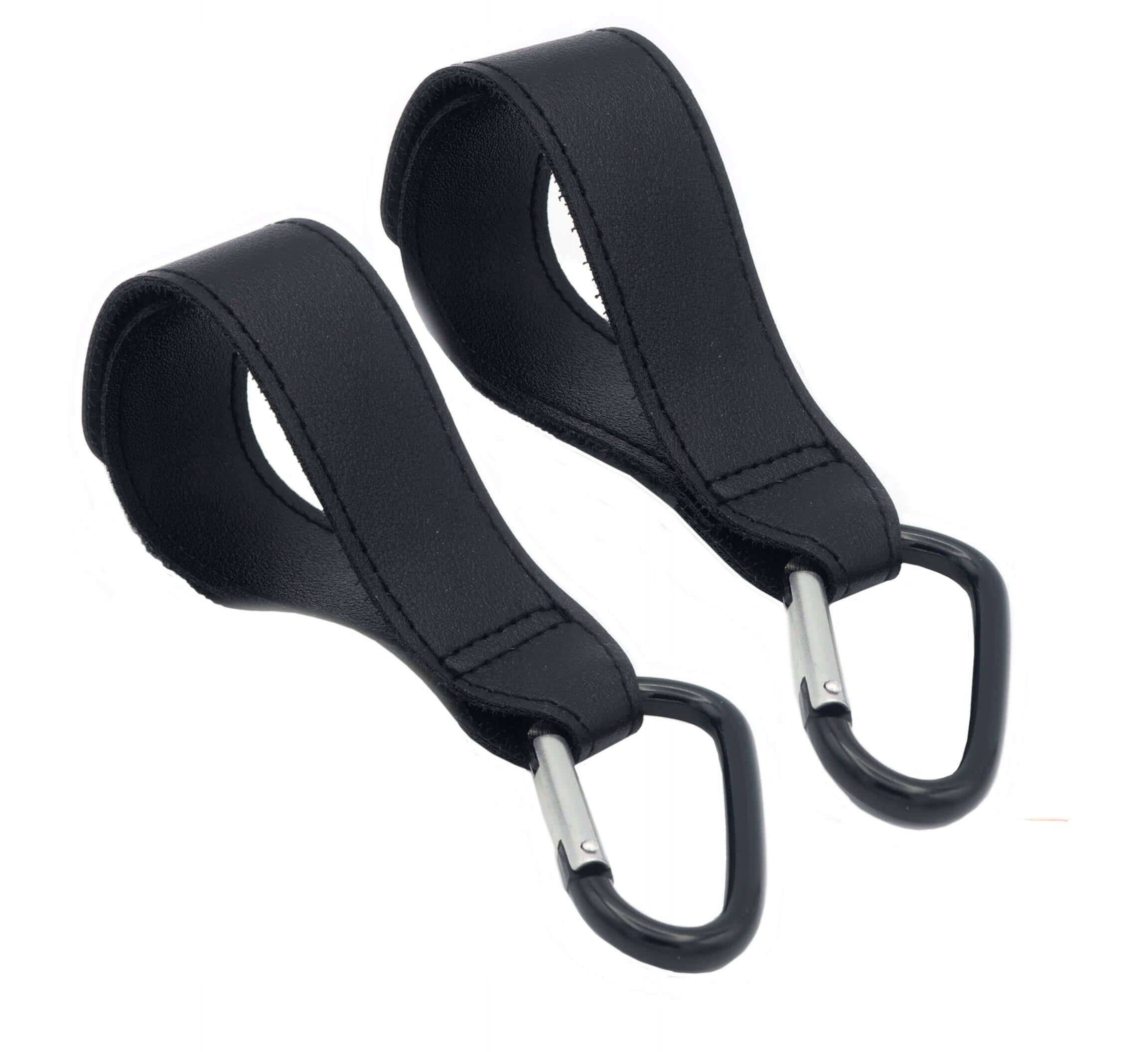 Handle trolley hook bags shopping Velcro eco leather 2pcs