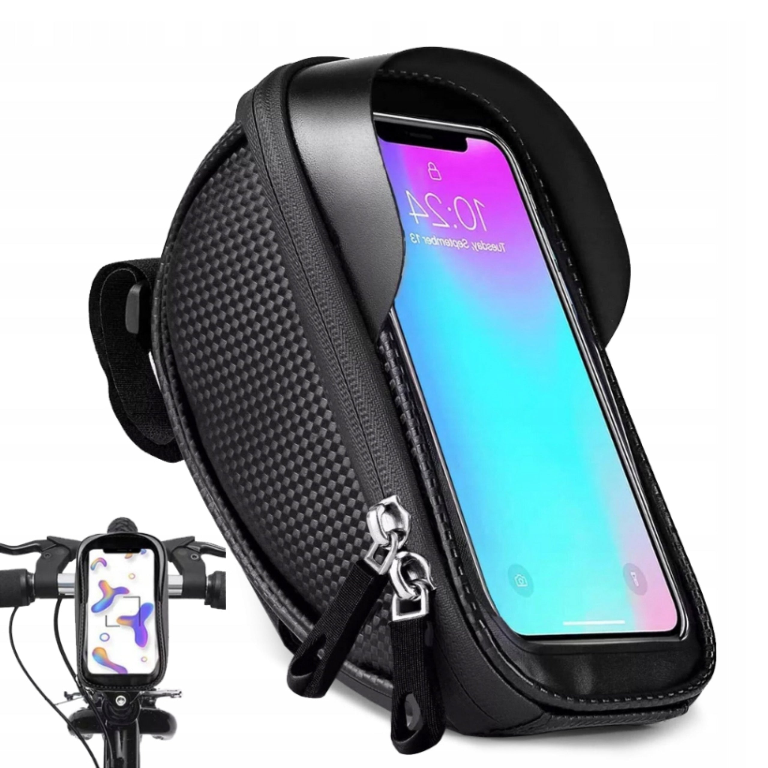Handlebar bag B-Soul waterproof bicycle pouch stiffened