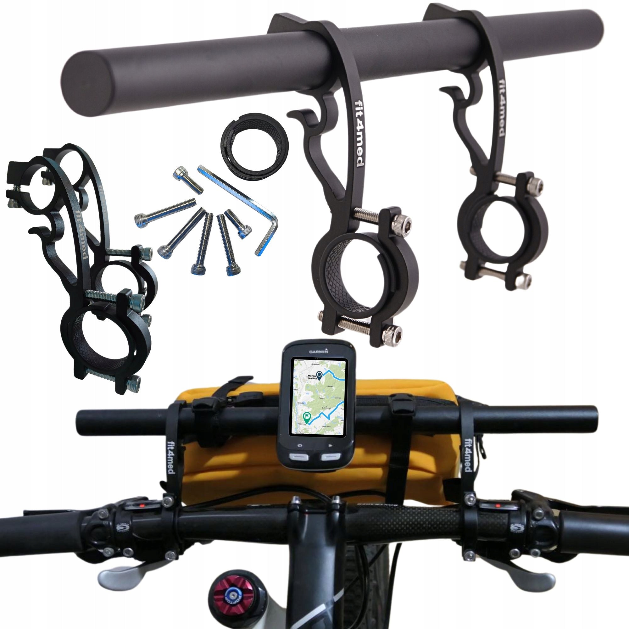 Handlebar extension adapter bicycle holder extension 40cm universal