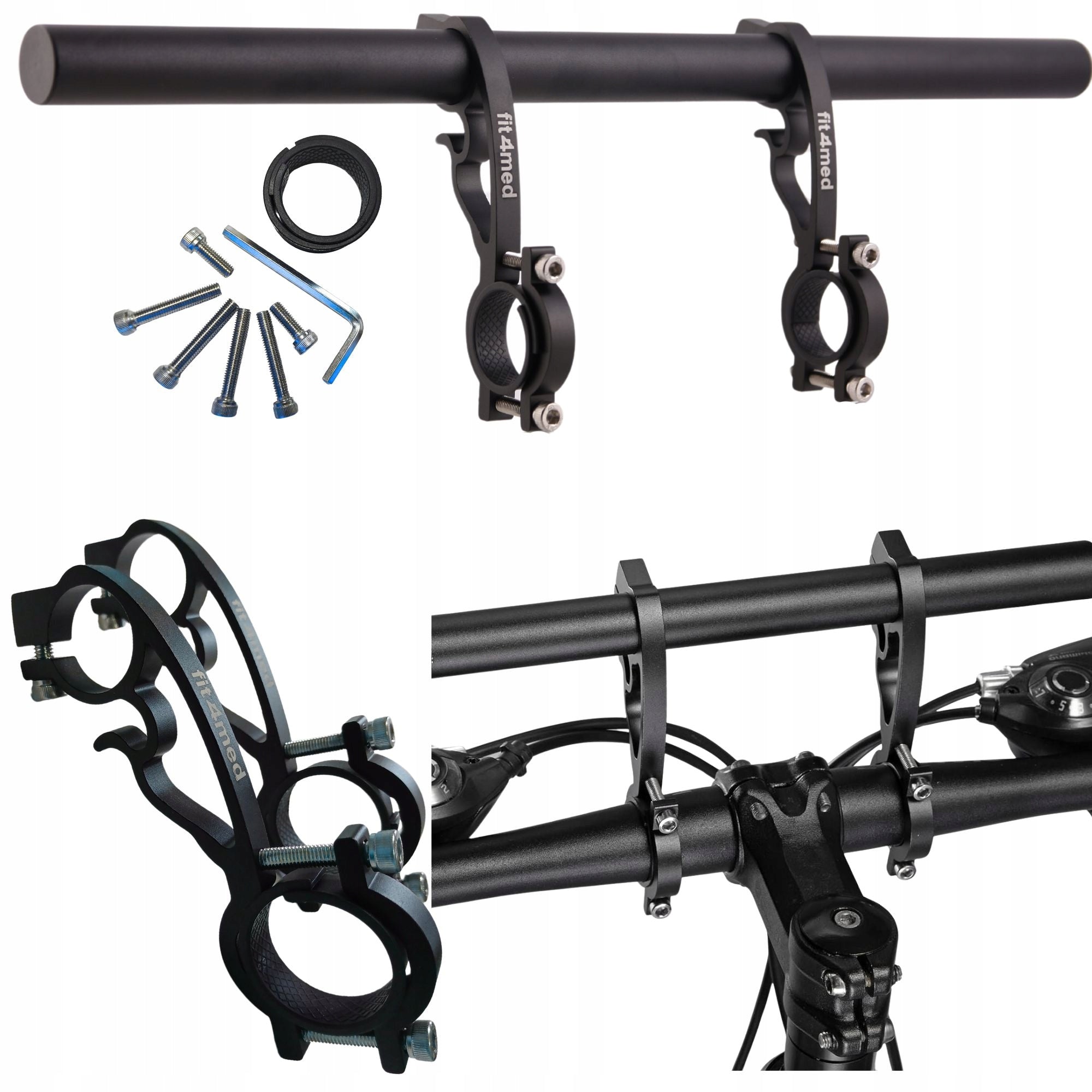 Handlebar extension bicycle holder adapter additional 40cm