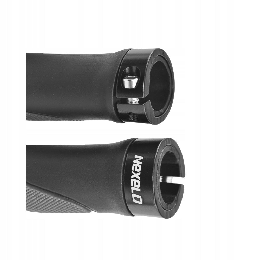 Handlebar grips with corners NEXELO includes alu ergonomic 128 mm L266519NEX Material rubber