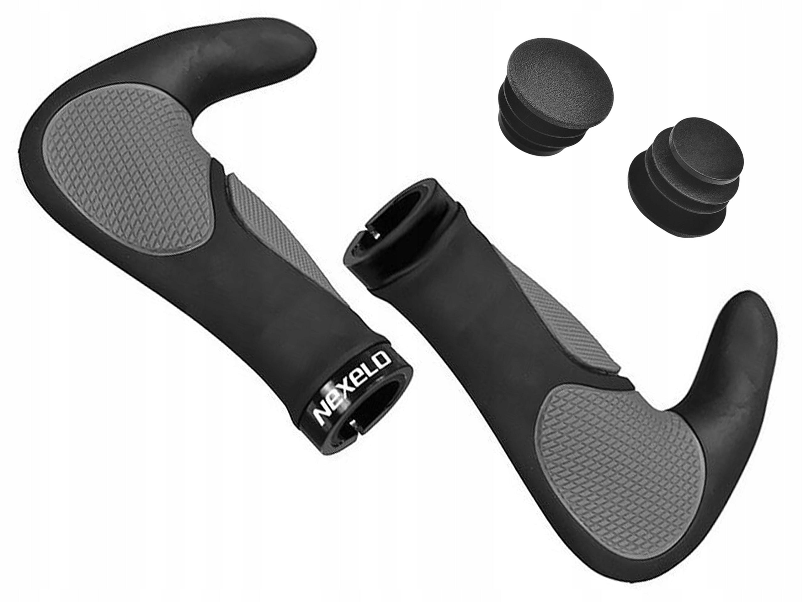 Handlebar grips with corners NEXELO includes alu ergonomic 128 mm L266519NEX Model L266519NEX