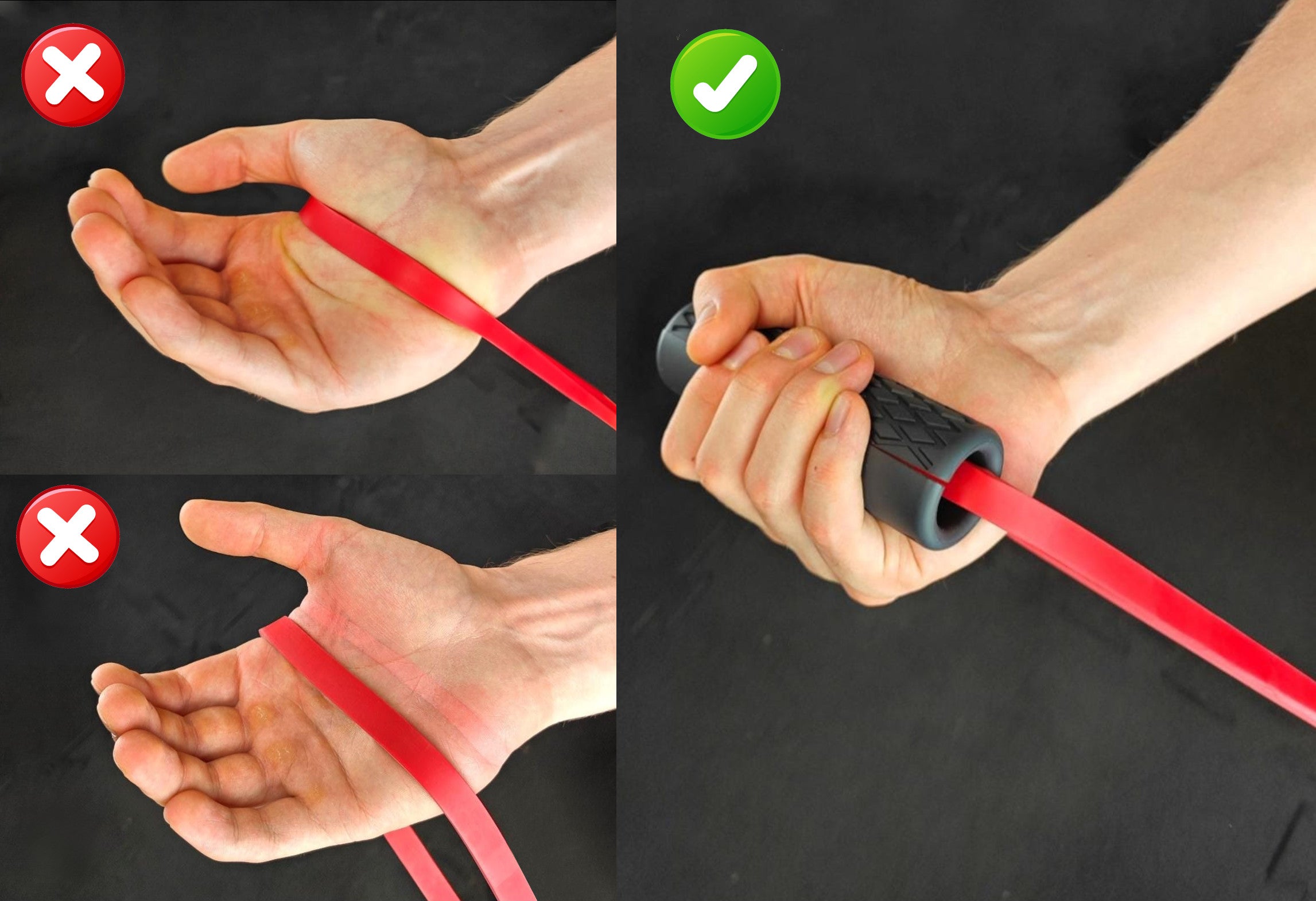 Handles exercise rubber grips POWER BAND KUDDA / fat grip gripz for neck Manufacturer code KUDDA Rączki sylikonowe uchwyty POWER BAND