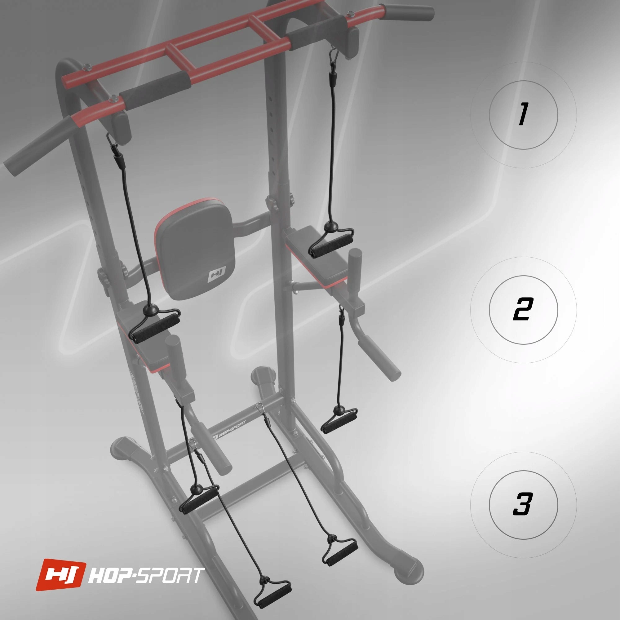 Handrails for abdominal muscle exercises with bar and expanders Hop Sport strong For multifunctional