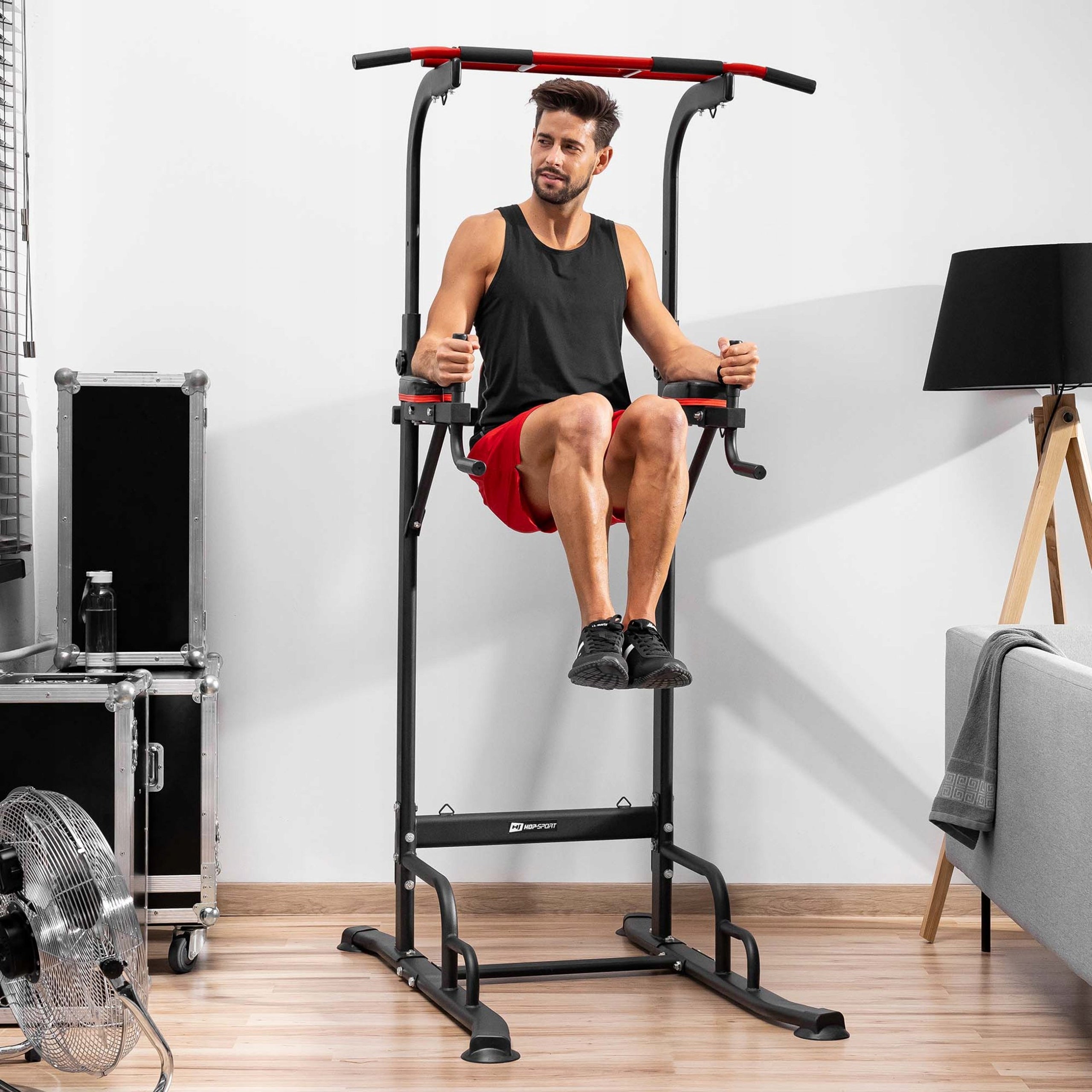 Handrails for abdominal muscle exercises with bar and expanders Hop Sport strong Packaging status original