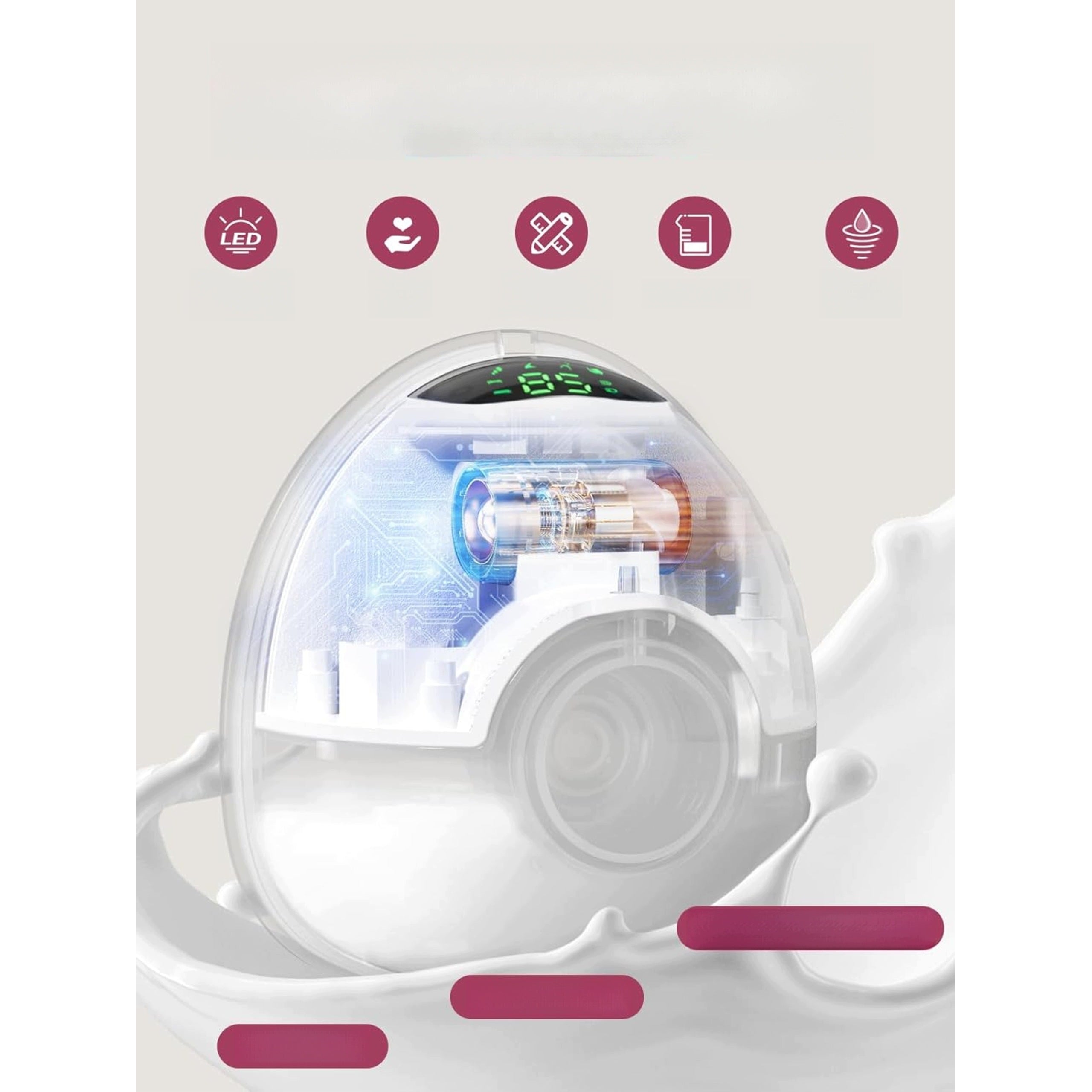 Hands-Free Electric Breast Pump Set - 2 Count, 4 Modes, 9 Levels, BPA-Free Medical device no