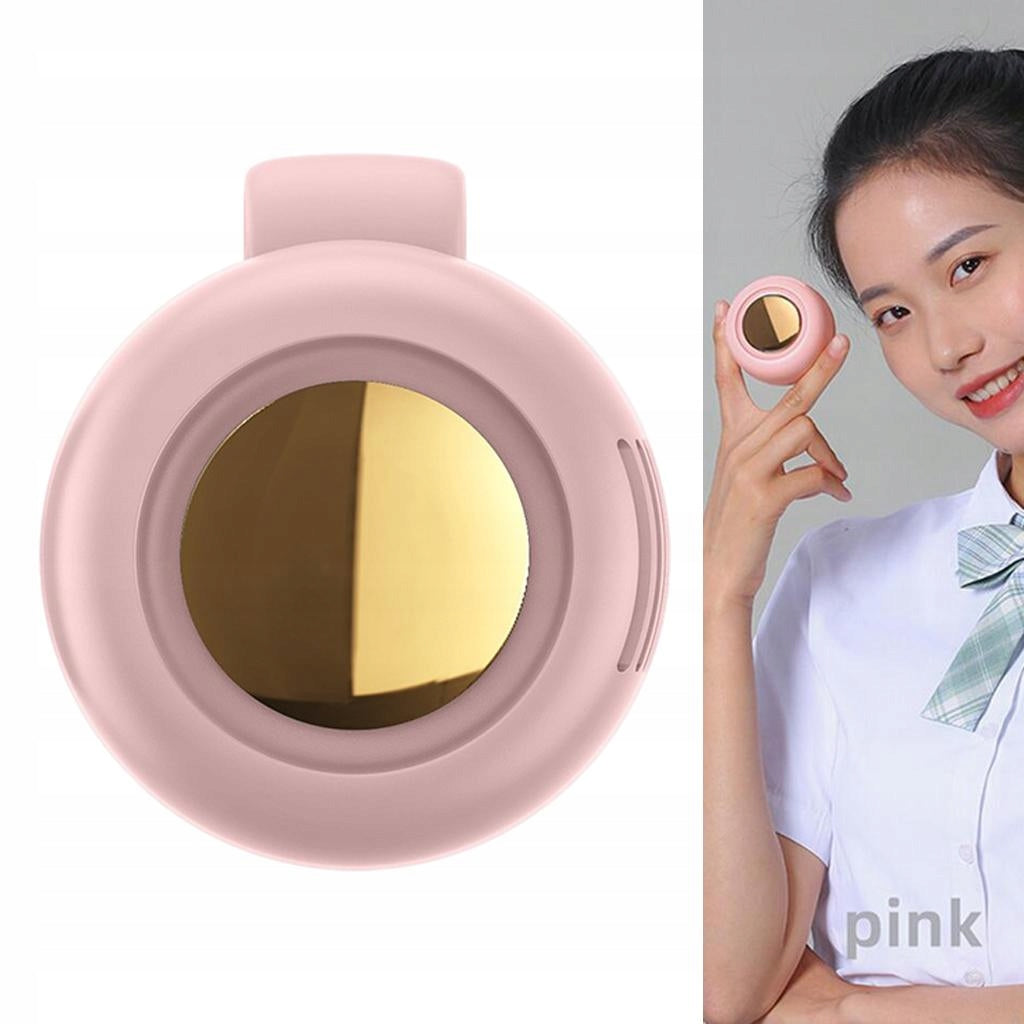 Hands Free Small Clip Fan Summer Personal Wearable USB Fan Quiet Air Pink Type air conditioner