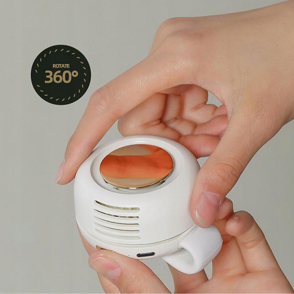 Hands Free Small Clip Fan Summer Personal Wearable USB Fan Quiet Air White Model Mini wentylator chłodzący powietrze sportowe