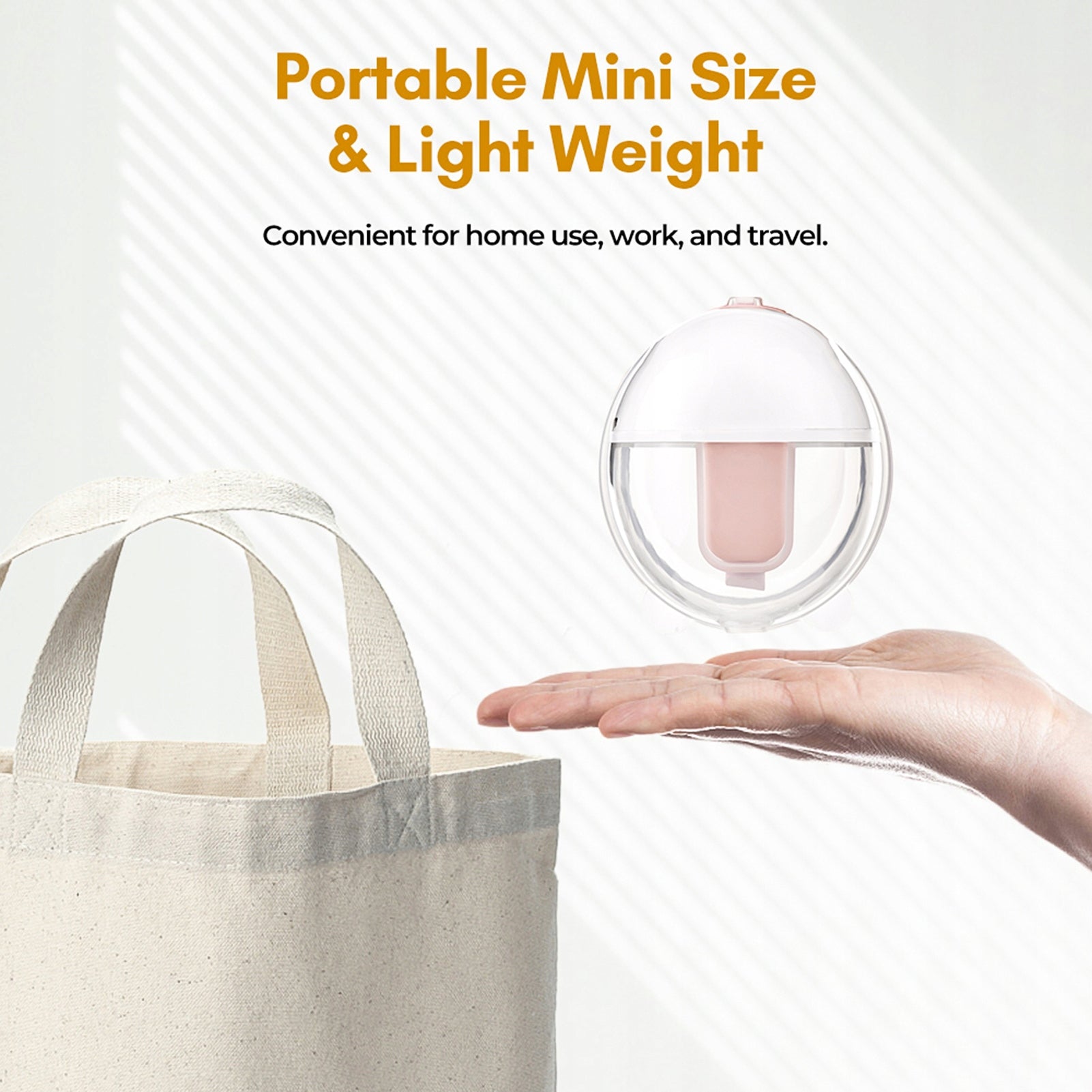 Hands to carry for free electric chest pump invisible F8 Medical device no