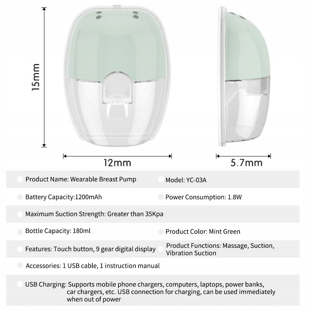 Hands without pump to carry electric chest pump light with 3K Medical device no