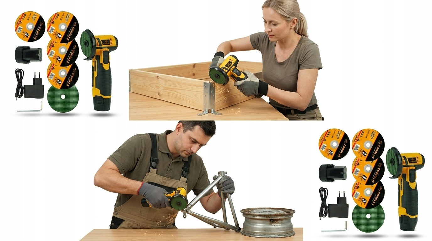 Handy 12V 19500rpm Cordless Angle Grinder for Home and Workshop Manufacturer code 6TL0573EU96