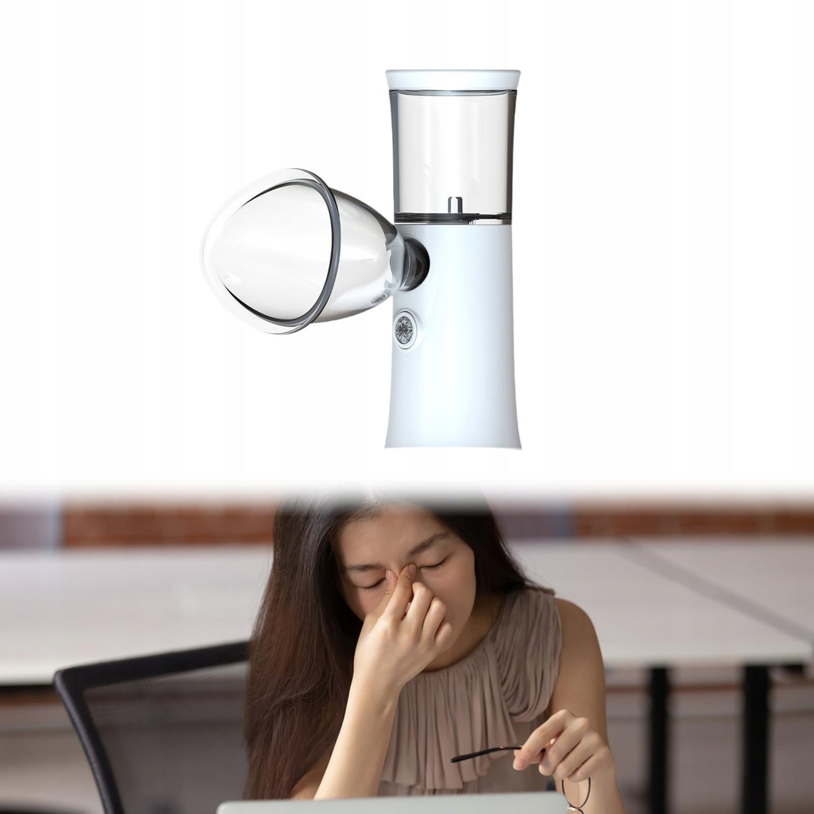 Handy Mister Face Humidifier Water Replenishment Nano Eyes and Face White