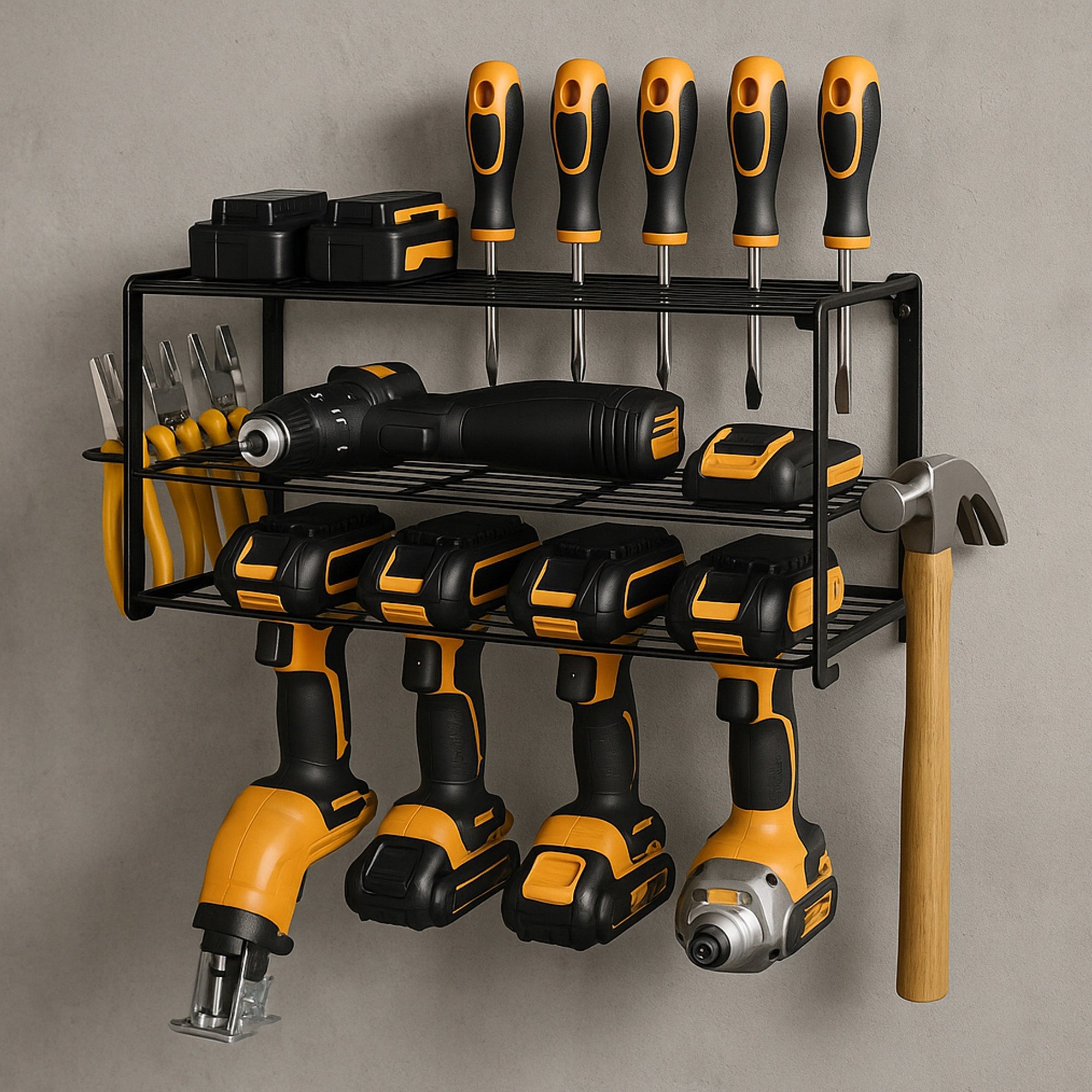 Hanger Organizer Workshop Tool Shelf Power Tools Metal Brand Gotel
