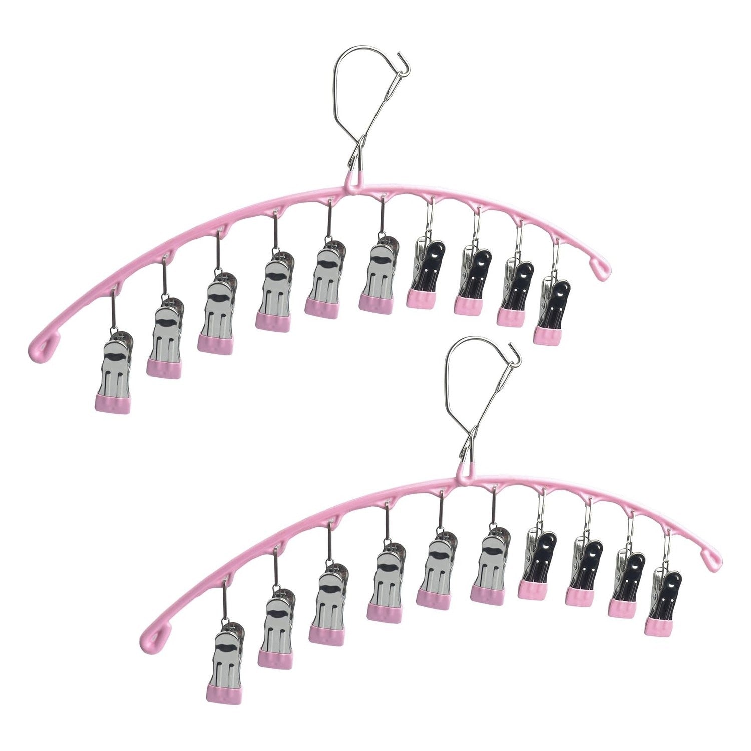 Hanger - Steel - With 10 Clips - For Clothes