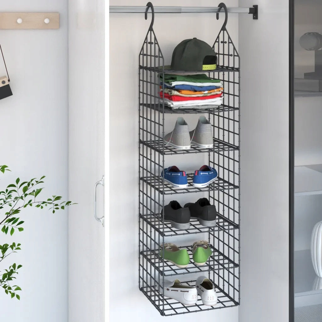 Hanging Closet Organizer with 7 Shelves Brand VidaXL