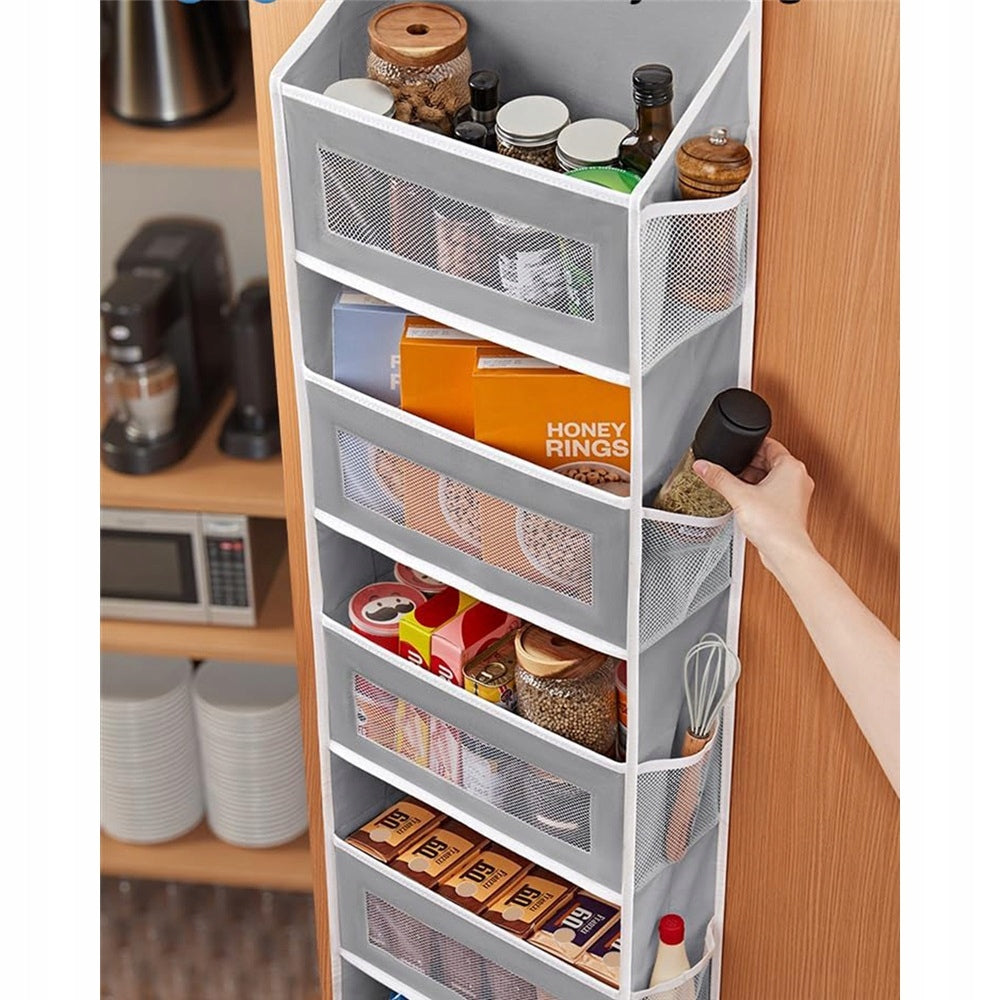 Hanging Door Organizer, 5 Shelves Organizer Hanging On Door Handbags Product height 142 cm