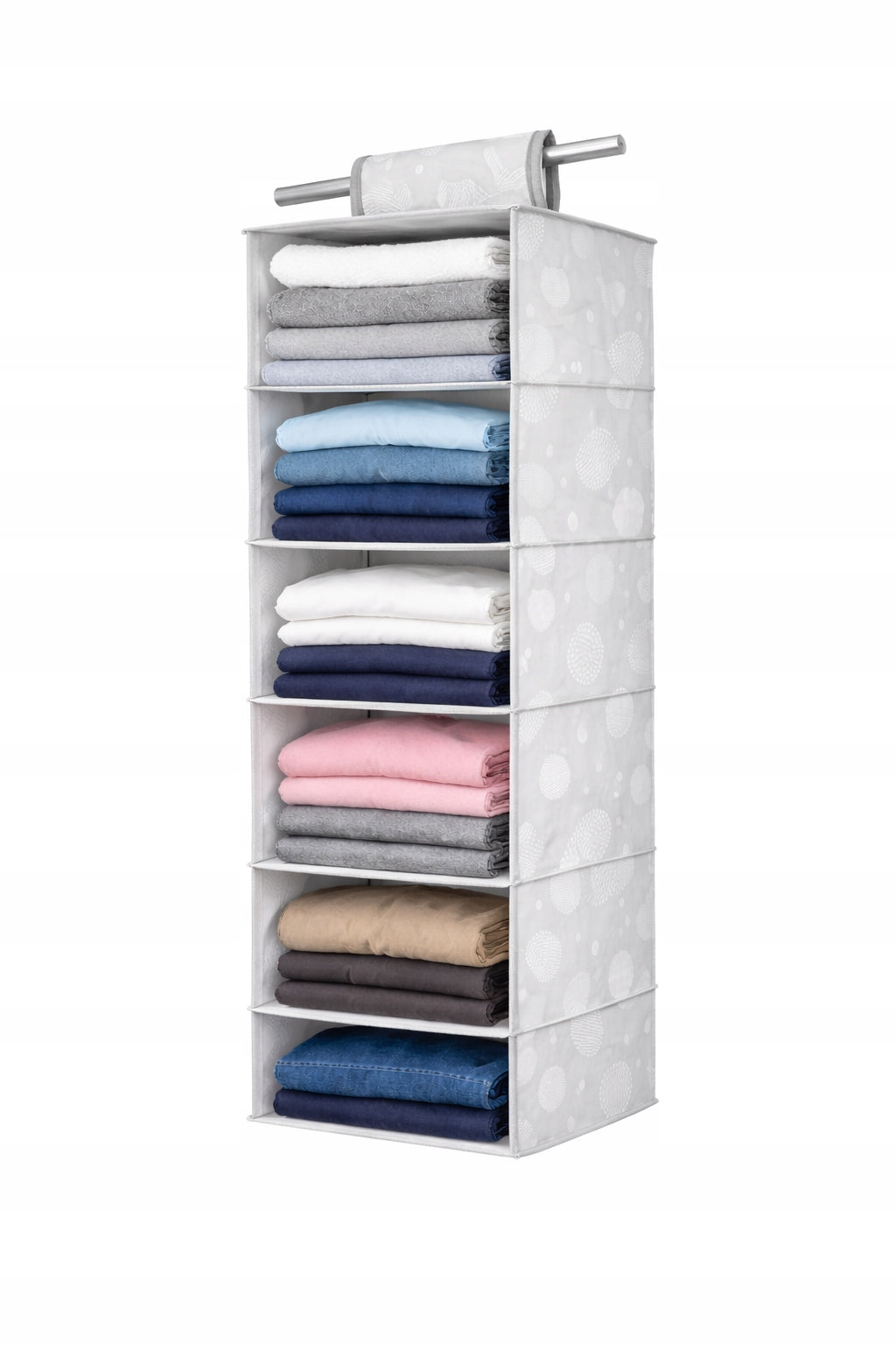 Hanging Organizer 6 Shelves for Wardrobe Textile Practical Clothes Shelf Kind wardrobe organizer