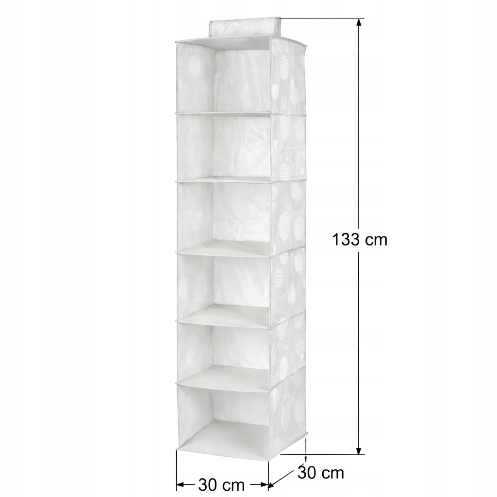 Hanging Organizer 6 Shelves for Wardrobe Textile Practical Clothes Shelf Packaging status original