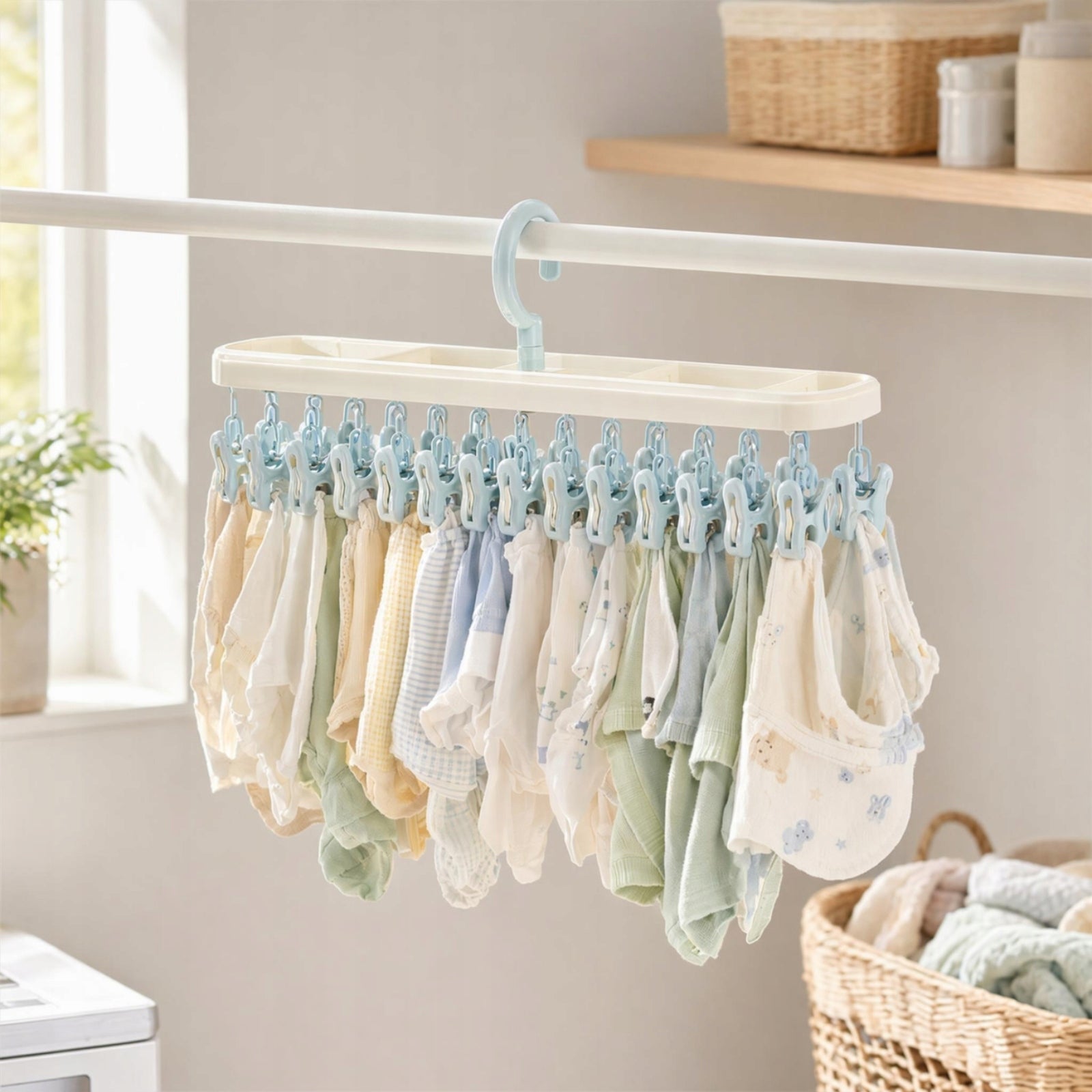 Hanging Rack with Clips Space-Saving Drying Rack with Clips Swivel for Rv Kind Other