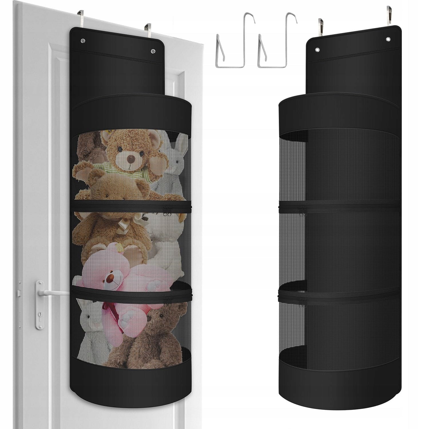 Hanging Storage Organizer for Plush Toys, Toys, Mesh Bag Capacity 90 l