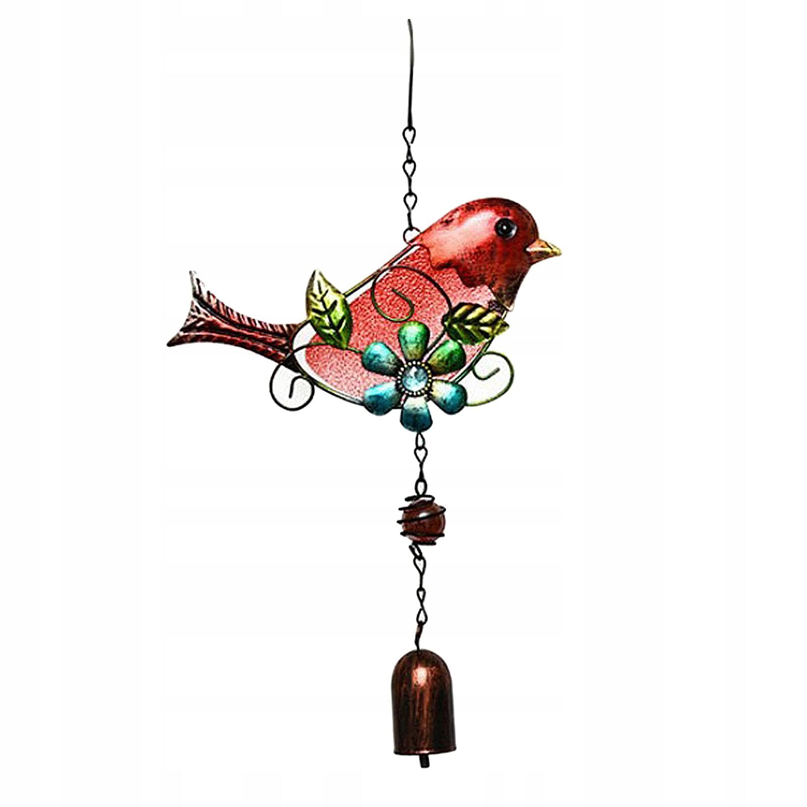 Hanging Wind Chimes Bird Garden Outdoor Decor Room Ornament Red Manufacturer no brand