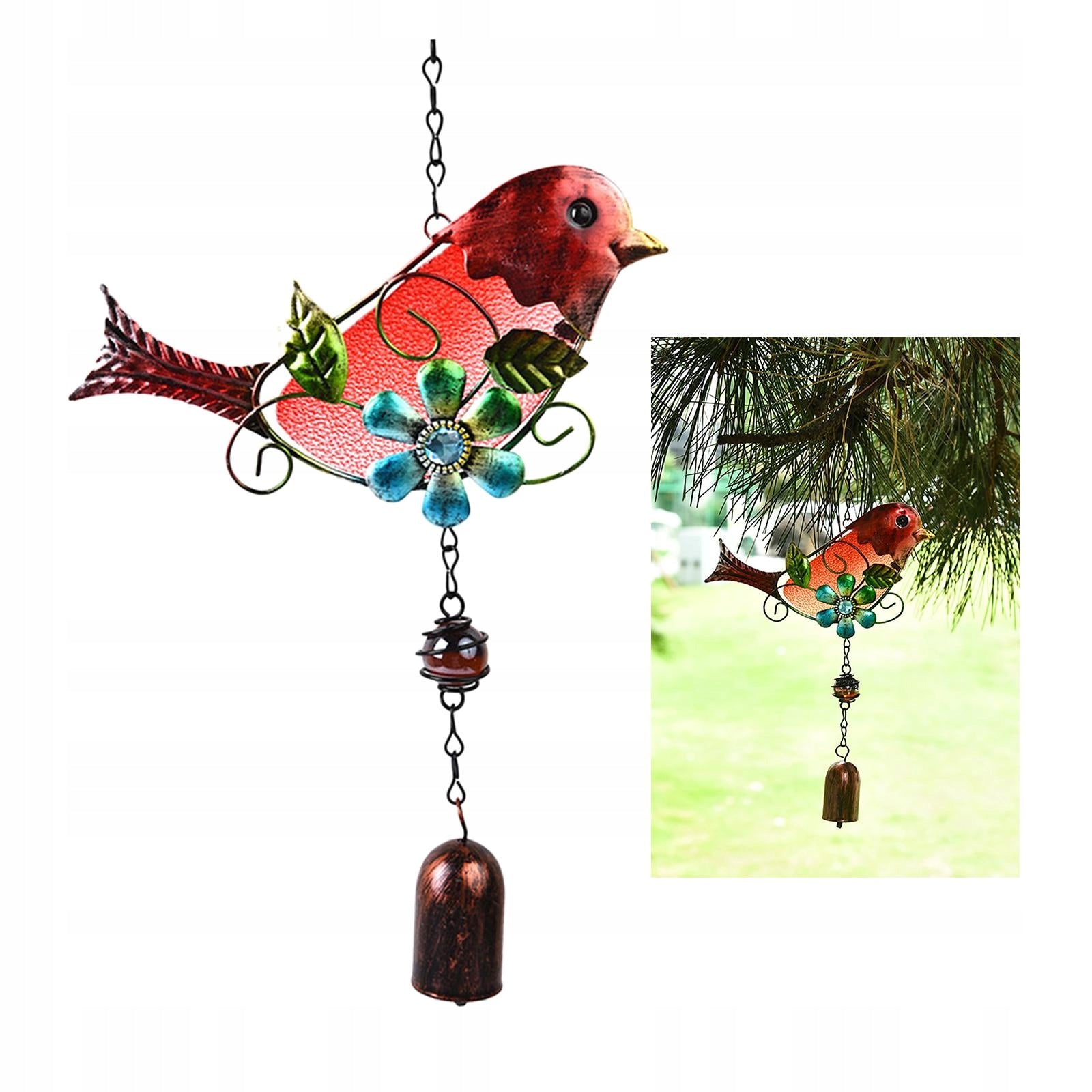 Hanging Wind Chimes Bird Garden Outdoor Decor Room Ornament Red Type wind chime