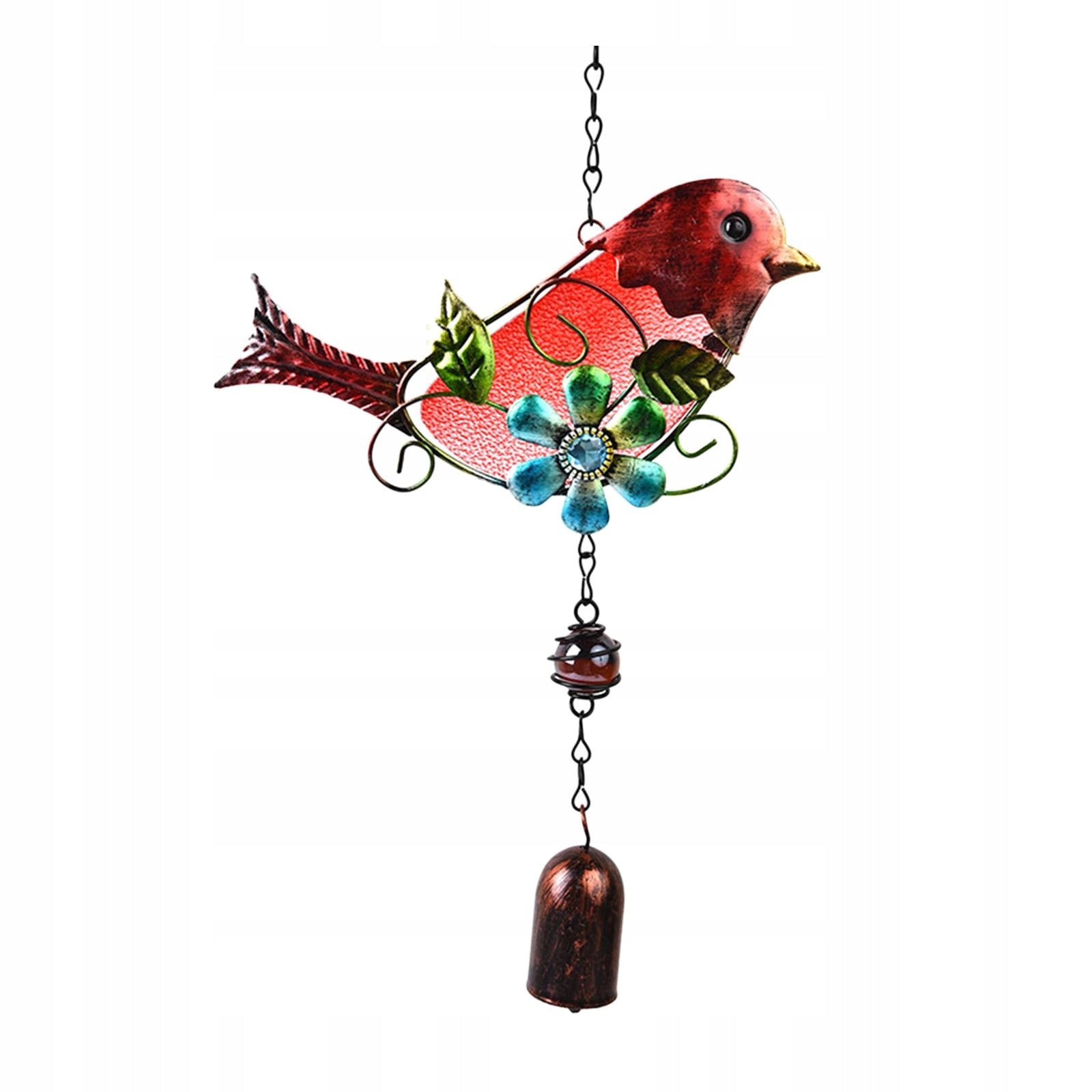 Hanging Wind Chimes Bird Garden Outdoor Decor Room Ornament Red