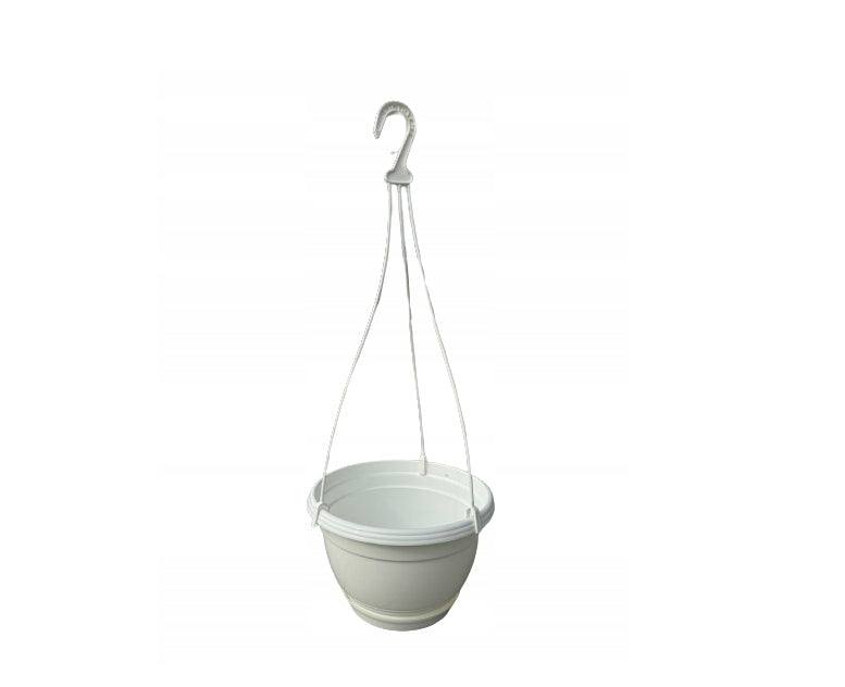 Hanging flower pot, 25 cm, white