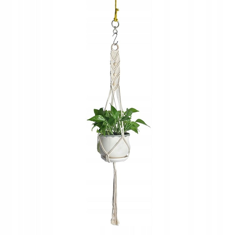 Hanging flowerbed +beads 95cm macrame BOHO 15cm Length 95 cm