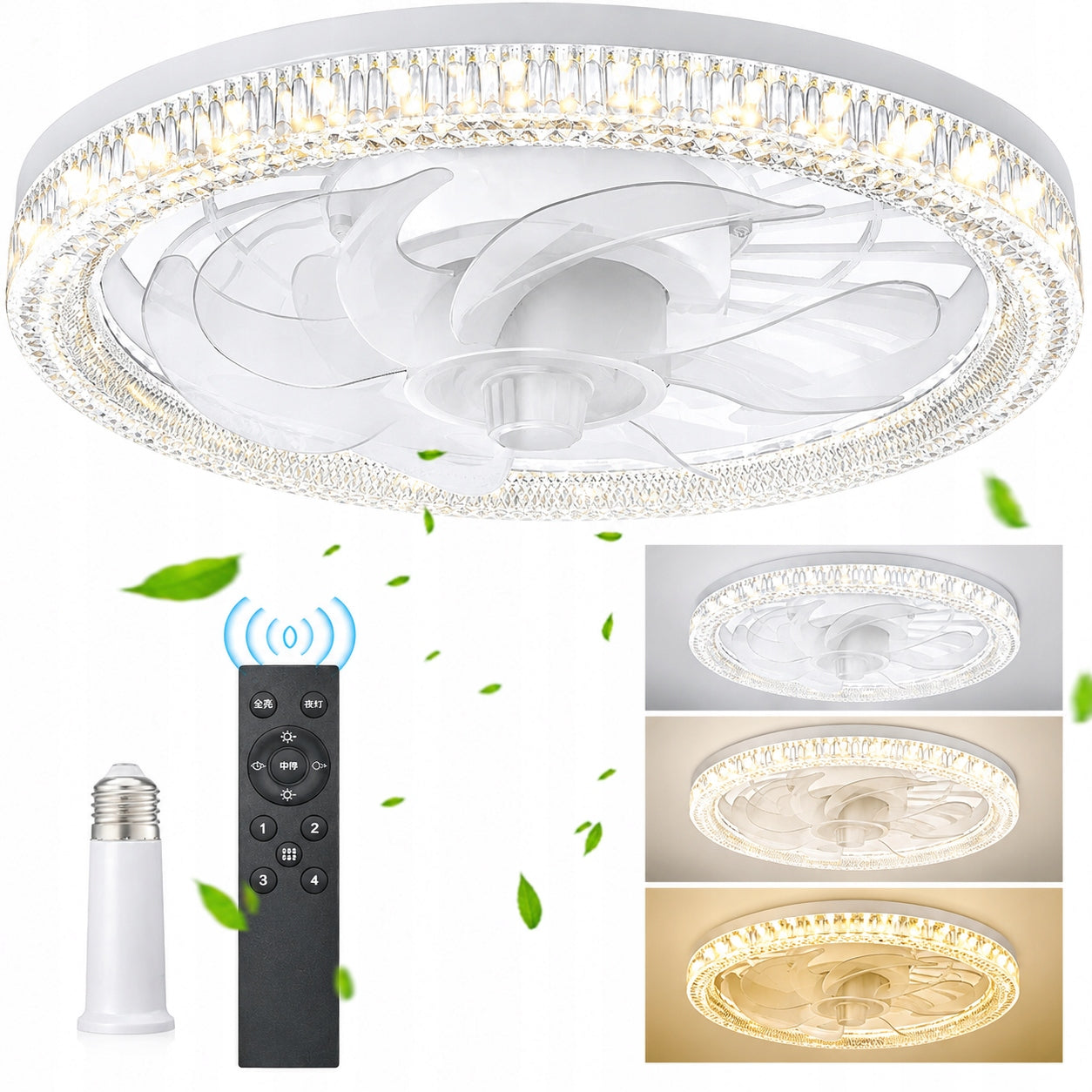 Hanging lamp CHANDELIER CEILING FAN LED LAMP 50W REMOTE CONTROL