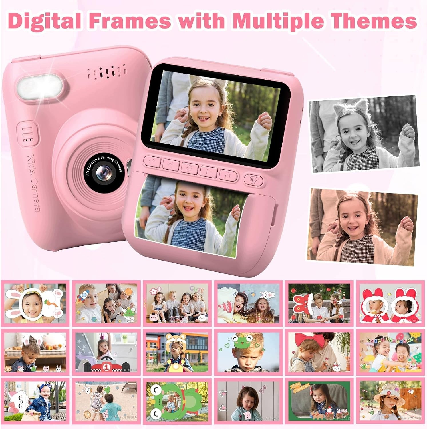 Hangrui Digit Instant Camera Photo Camera MP3 LCD 3'' PINK Packaging status original