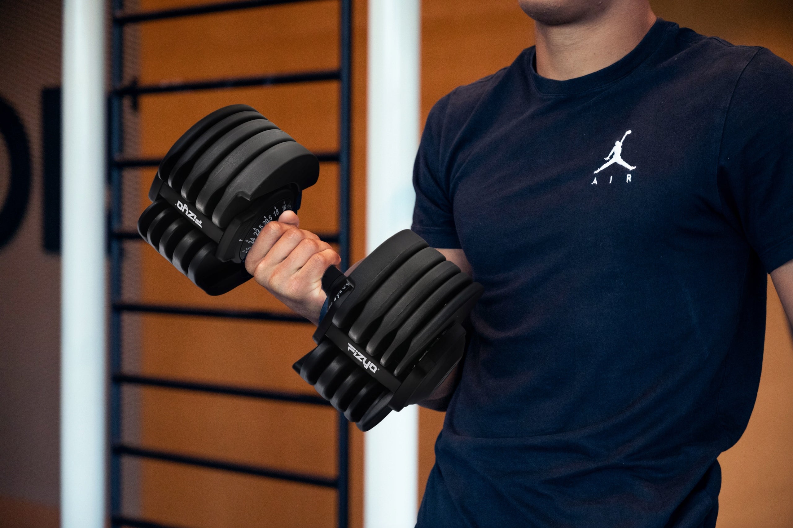 Hantel Adjustable Cast Iron Rubberized Dumbbell 2,5- 24kg Set 15in1 Fizyo Weight 1x 24 kg